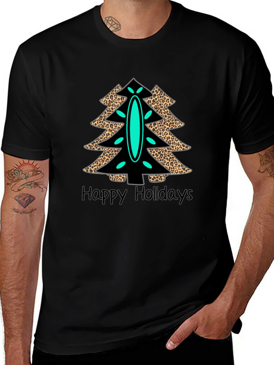 Holiday Leopard Christmas Tree T-Shirt