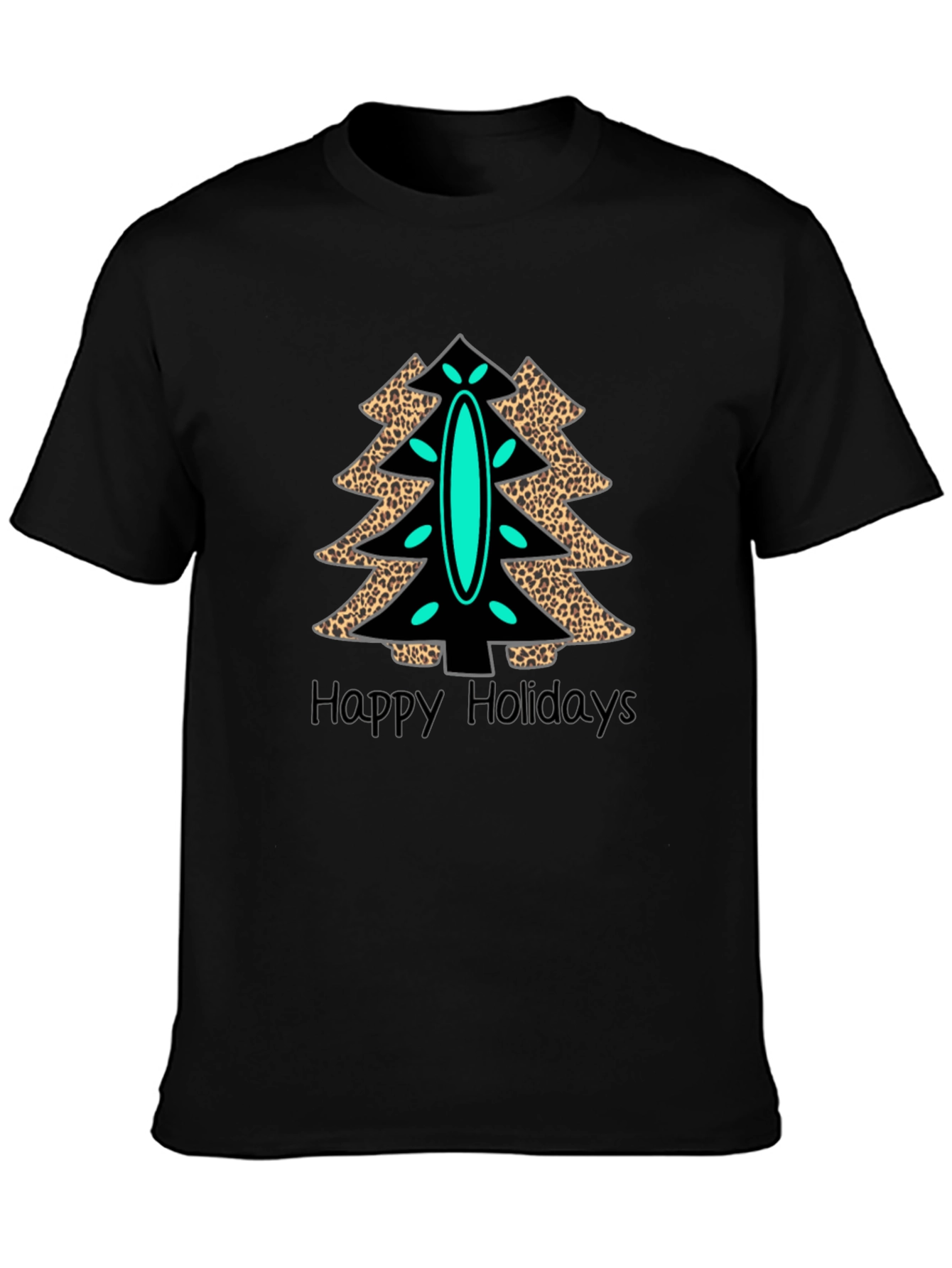 Holiday Leopard Christmas Tree T-Shirt