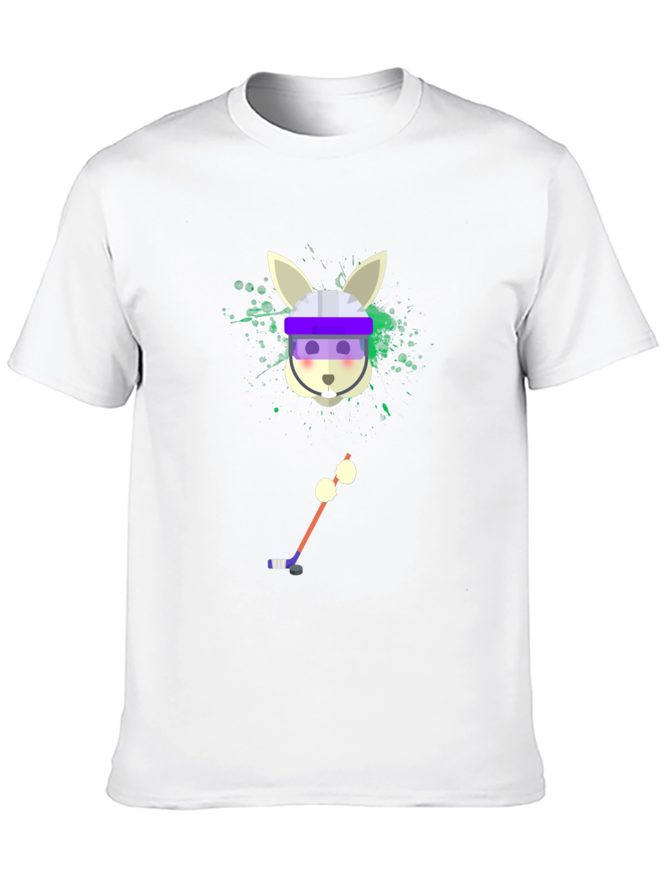 Hockey Rabbit T-Shirt - Unique Graphic Tee