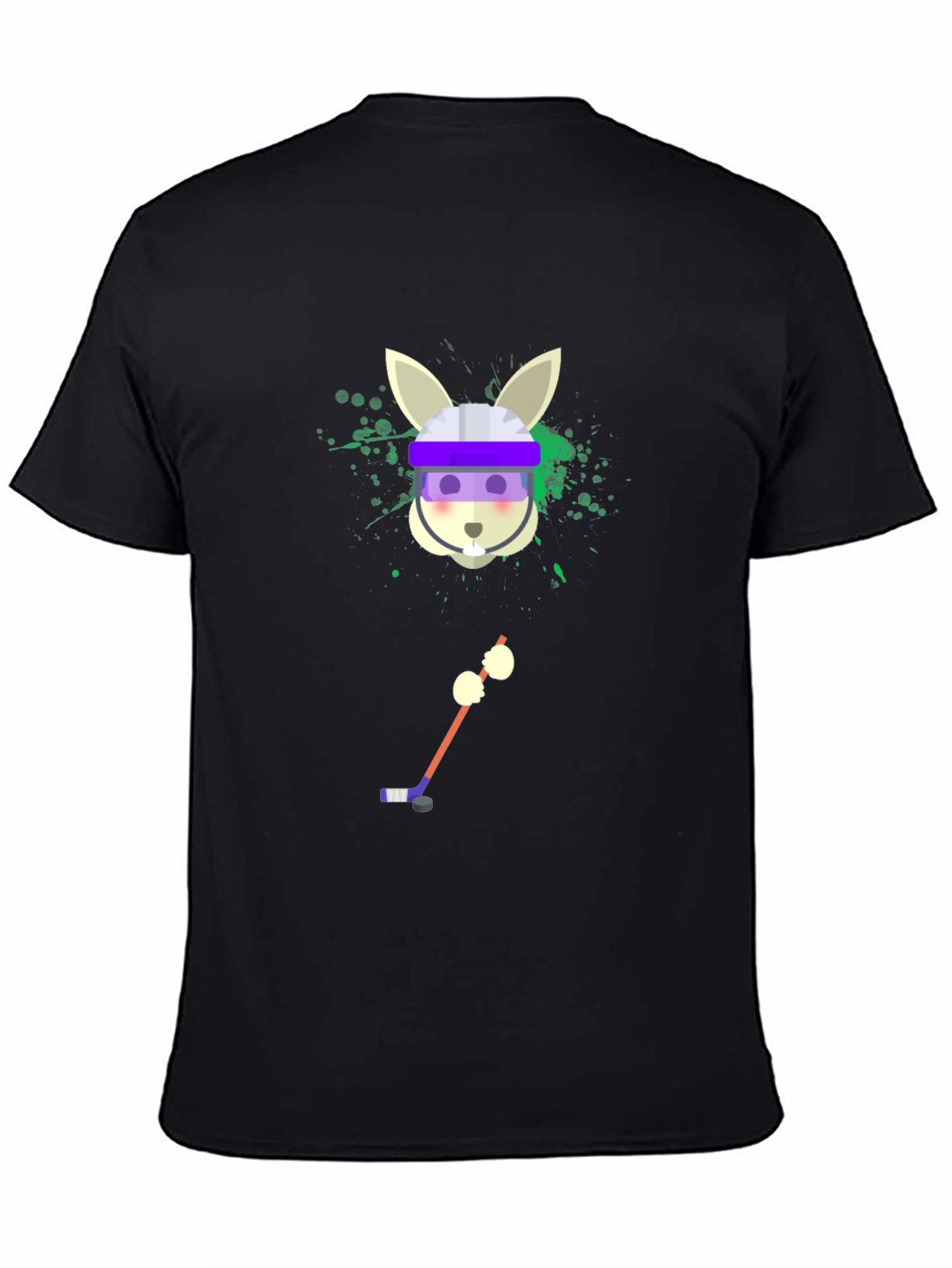 Hockey Rabbit T-Shirt - Unique Graphic Tee