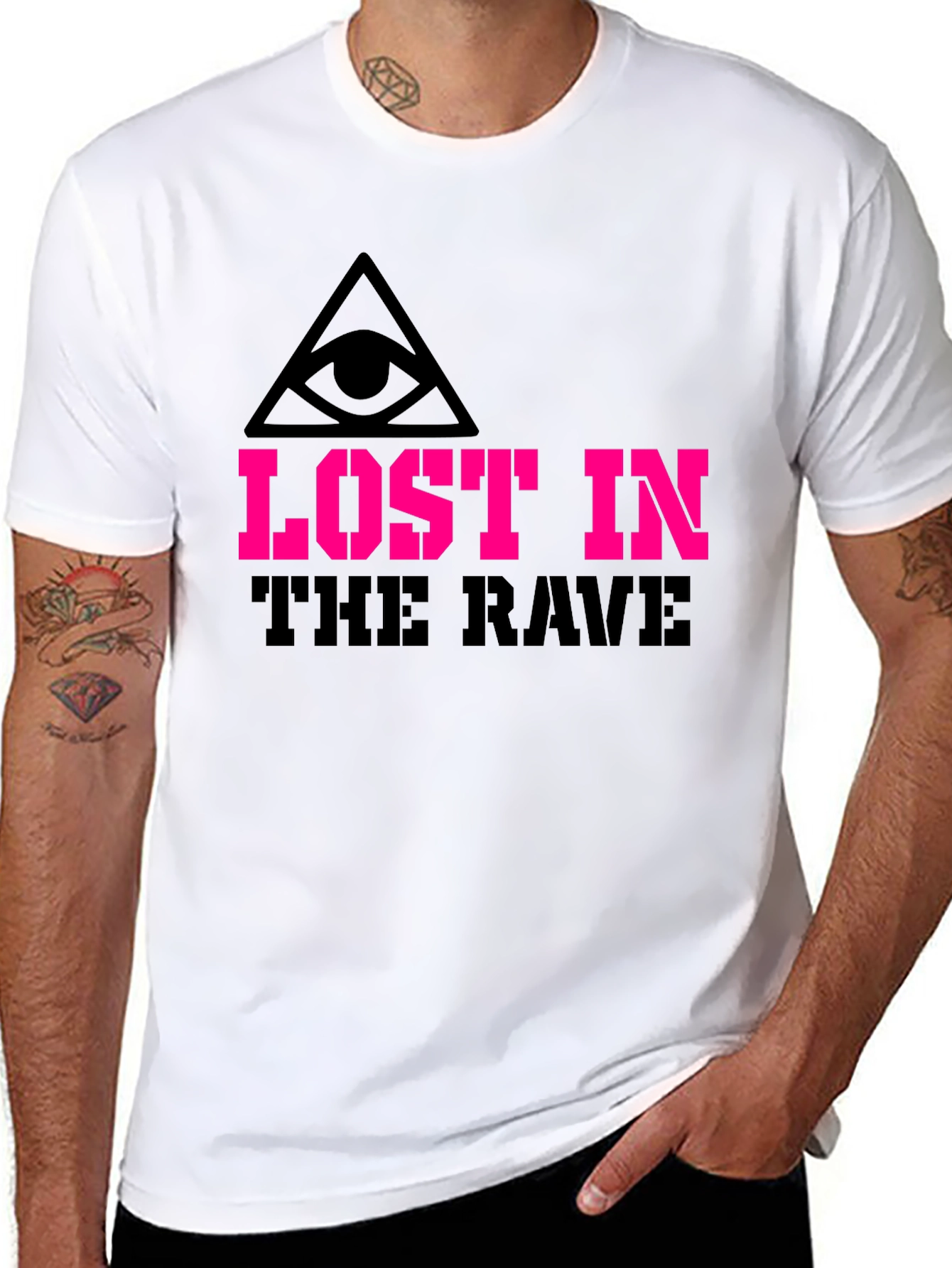Lost in the Rave Graphic Tee - Black