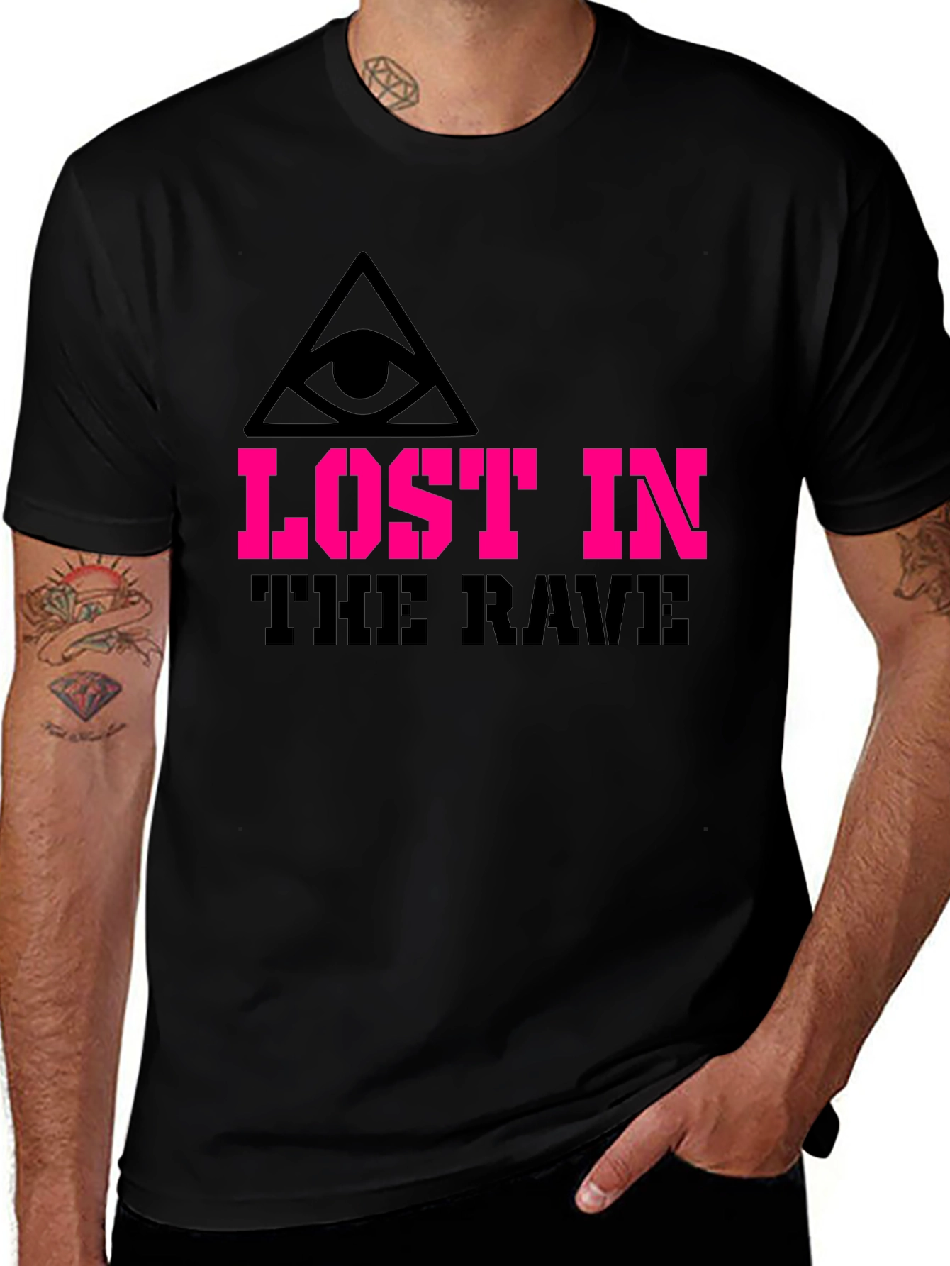 Lost in the Rave Graphic Tee - Black