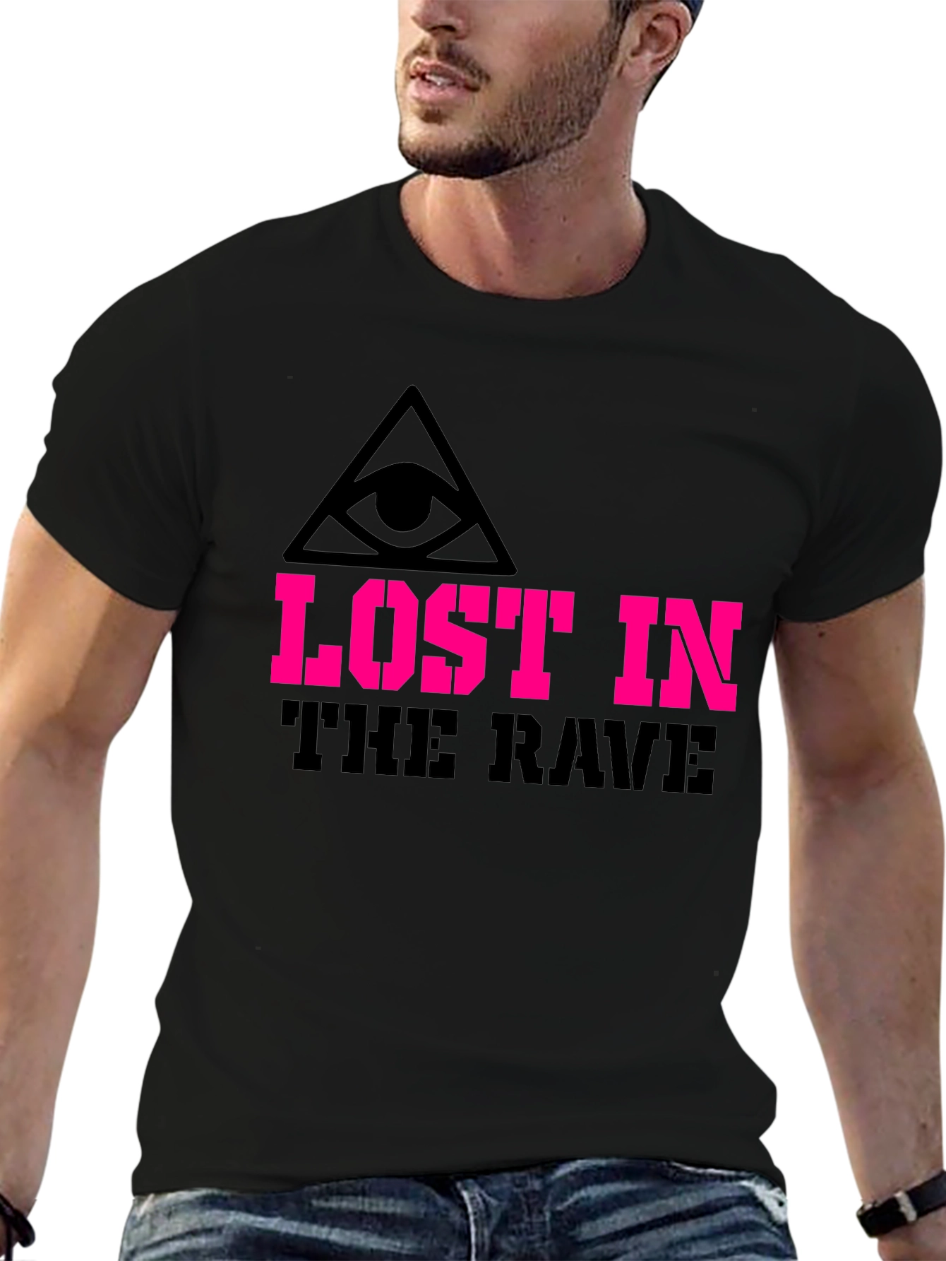 Lost in the Rave Graphic Tee - Black