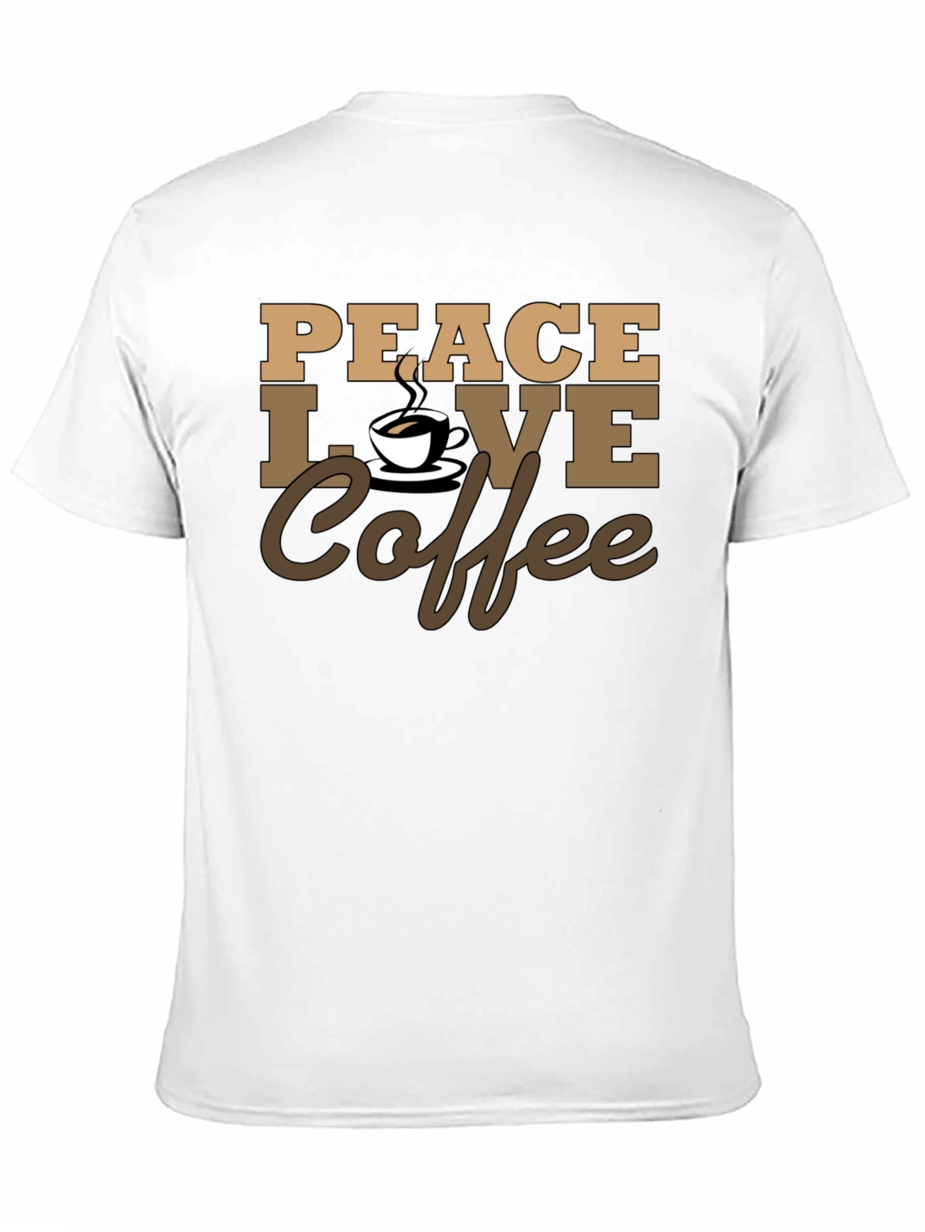 Peace Love Coffee T-Shirt - Stylish Casual Tee
