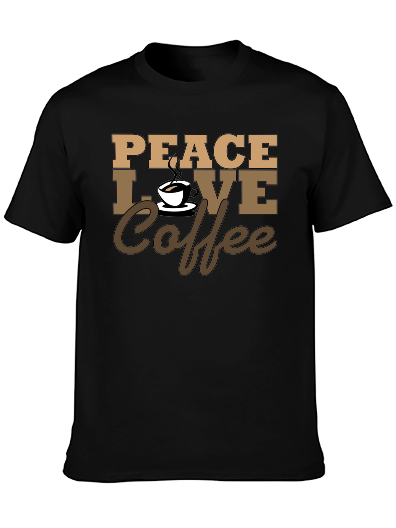 Peace Love Coffee T-Shirt - Stylish Casual Tee