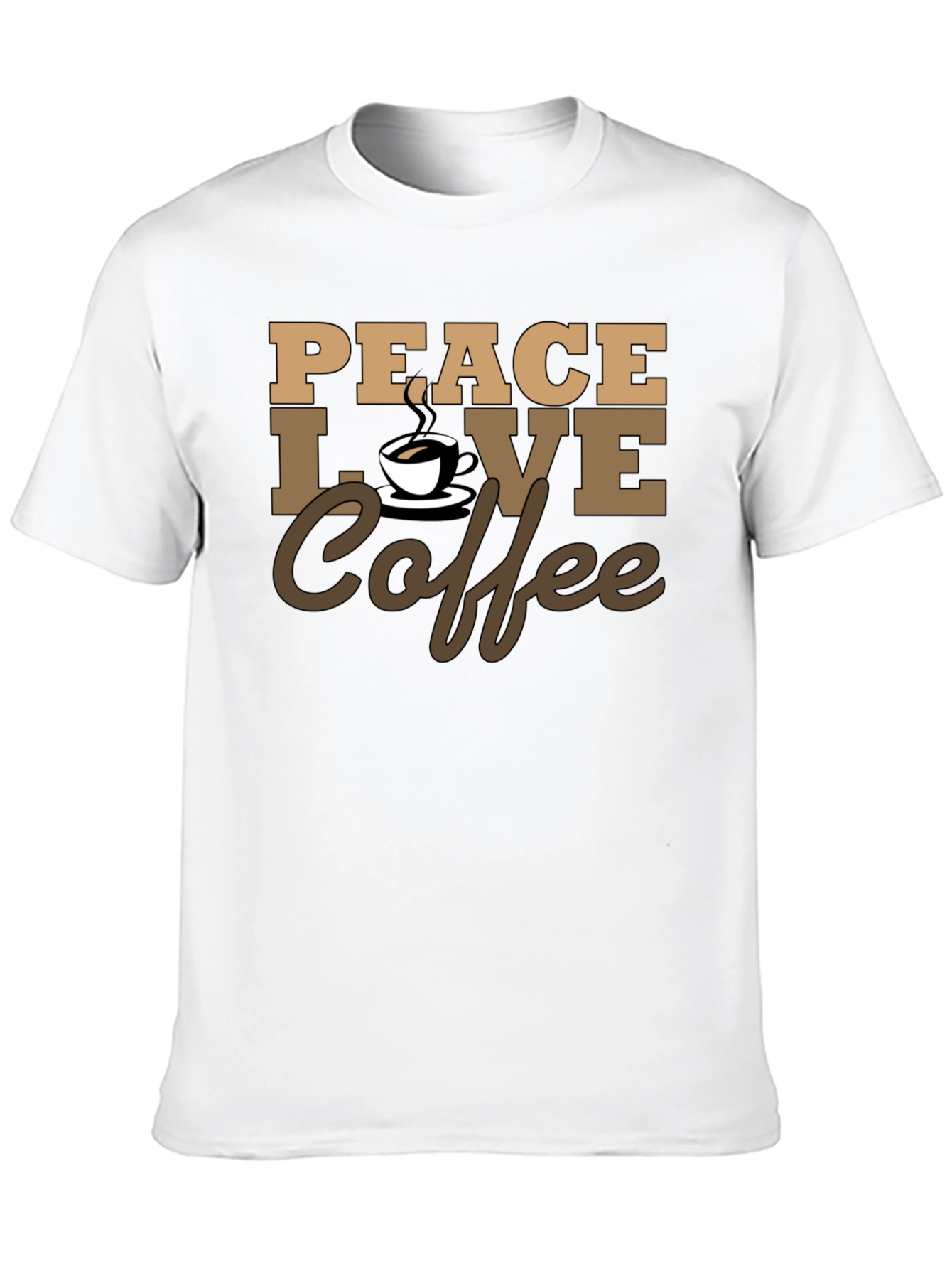 Peace Love Coffee T-Shirt - Stylish Casual Tee