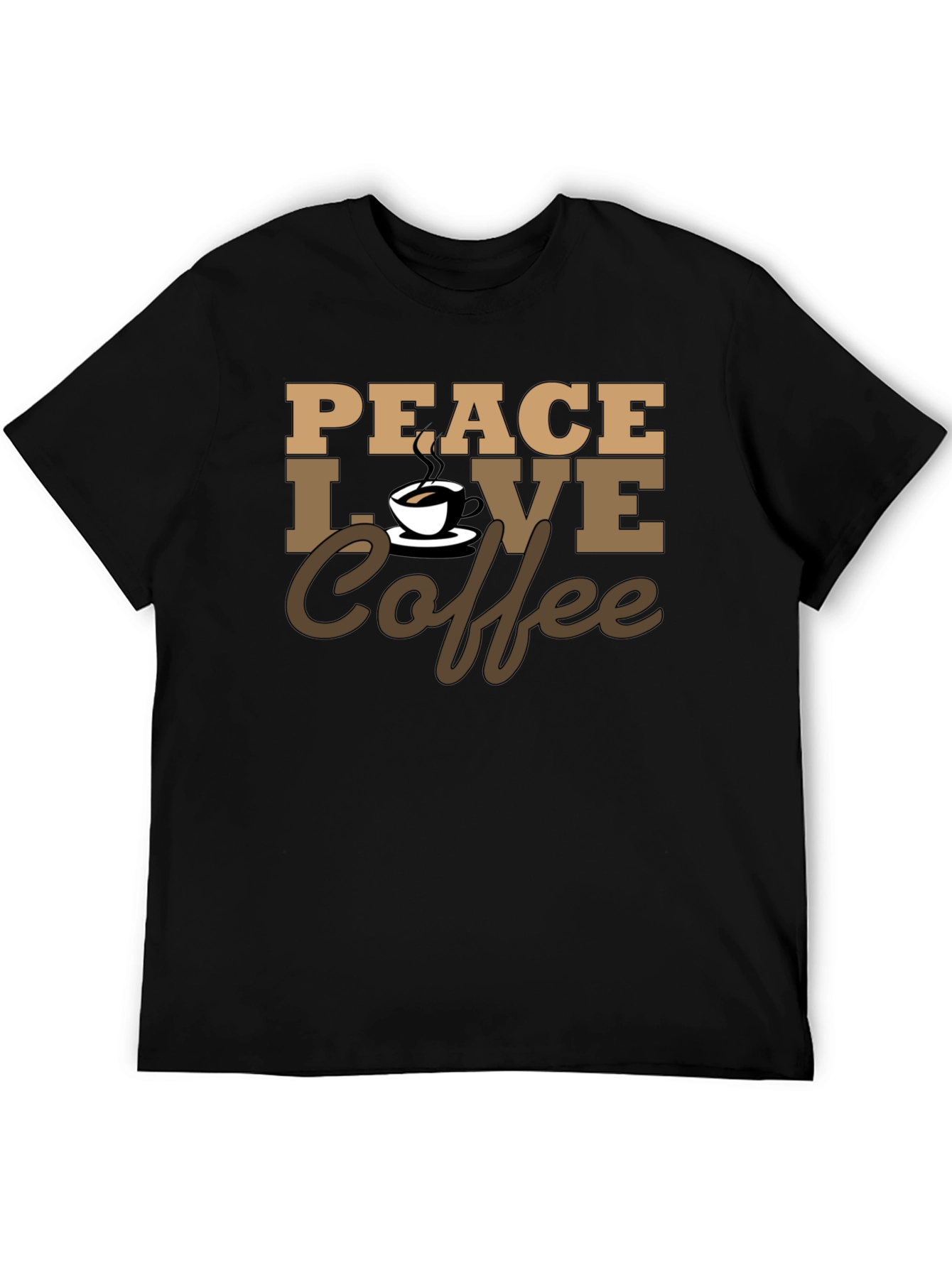 Peace Love Coffee T-Shirt - Stylish Casual Tee