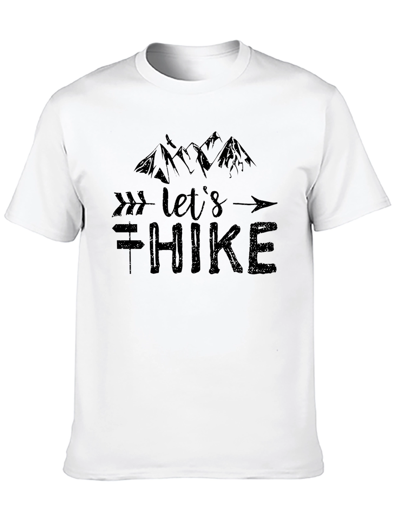 Lets Hike Black Graphic Tee - Adventure Ready!