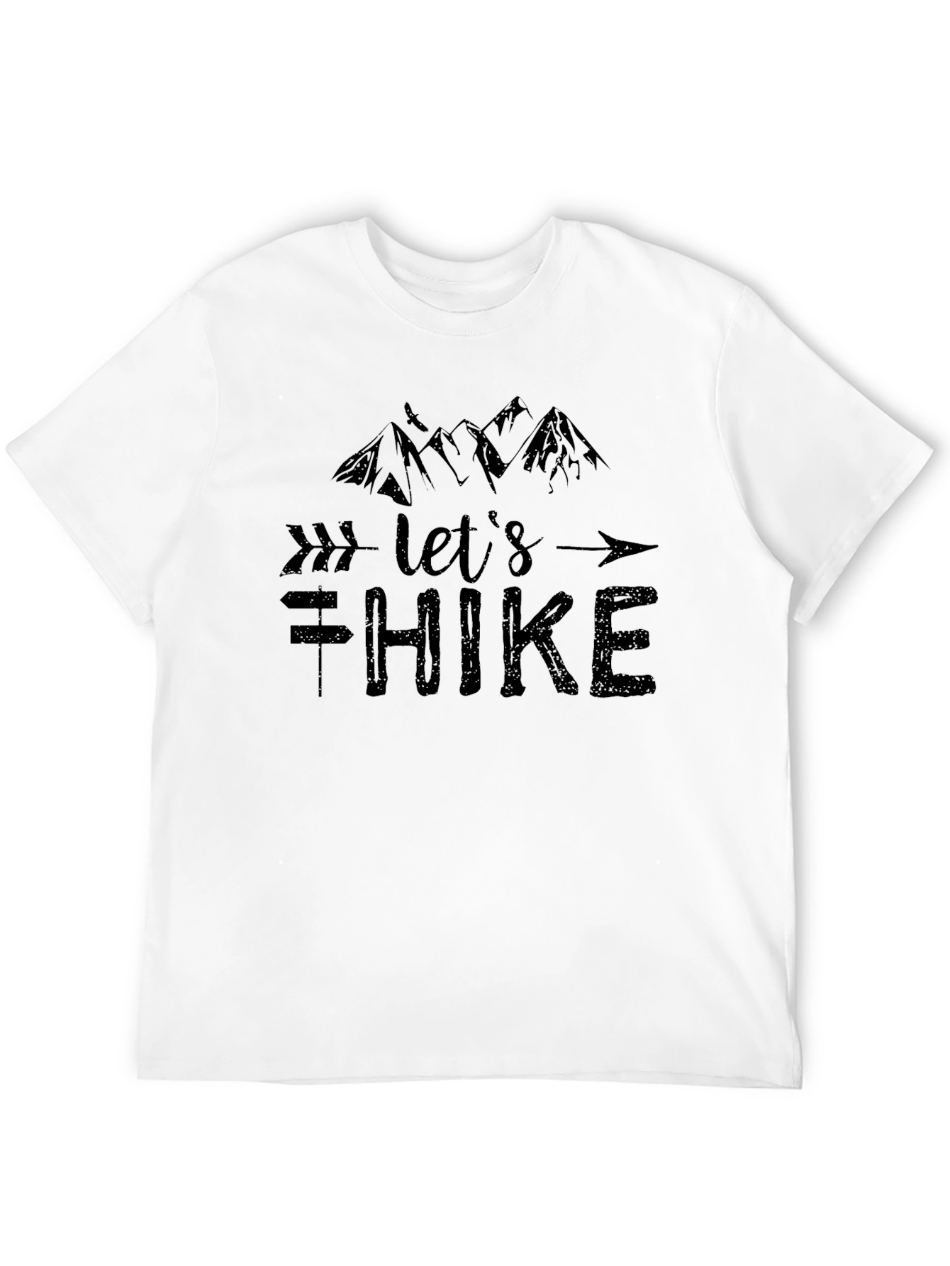 Lets Hike Black Graphic Tee - Adventure Ready!