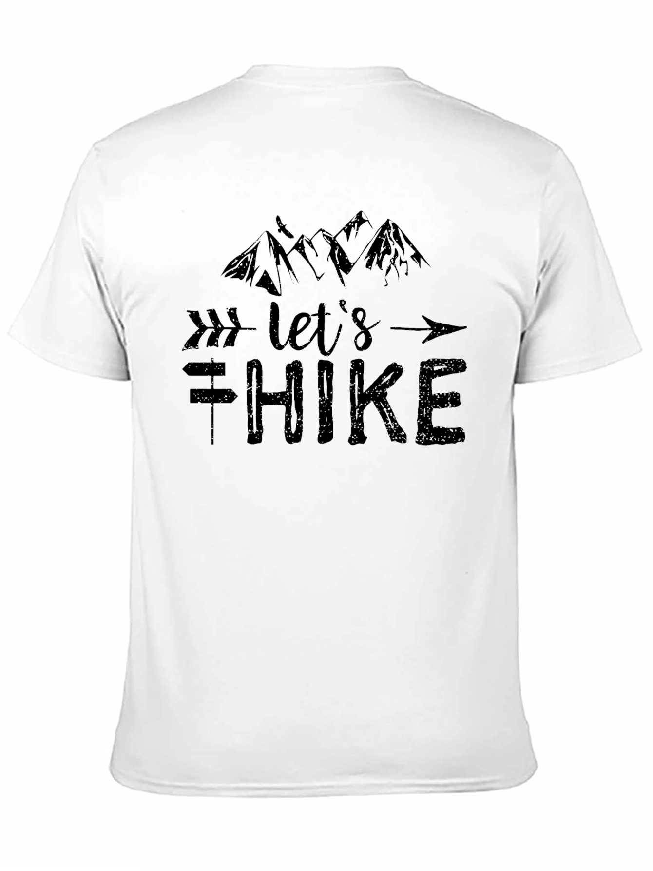 Lets Hike Black Graphic Tee - Adventure Ready!