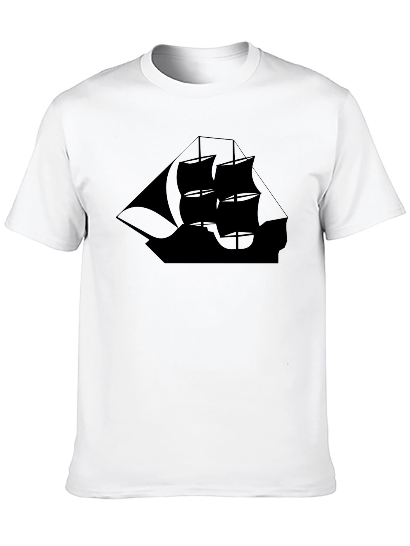 Black Sailboat Graphic T-Shirt