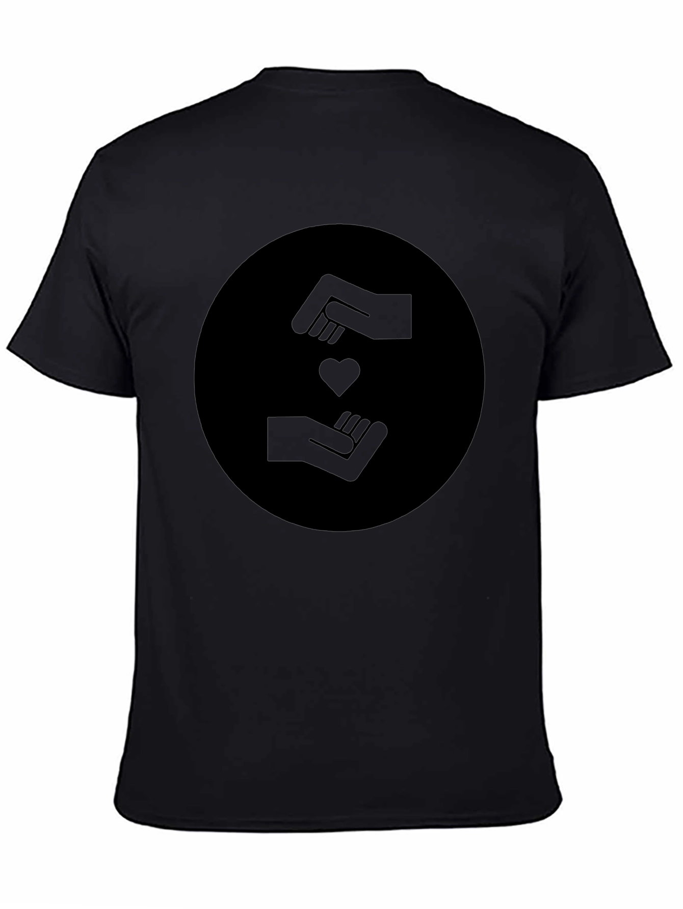 Heart Hands Graphic Black T-Shirt