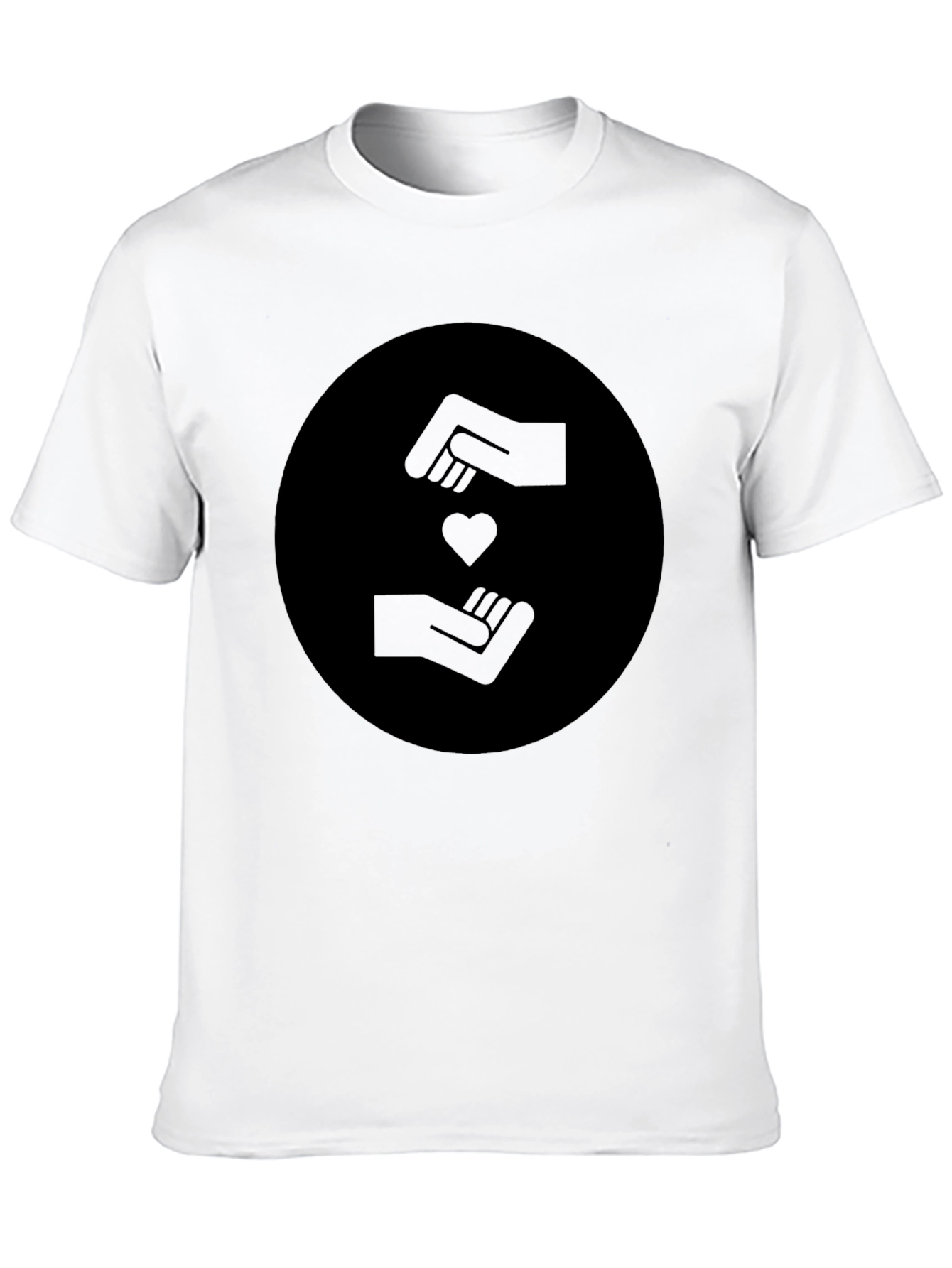 Heart Hands Graphic Black T-Shirt