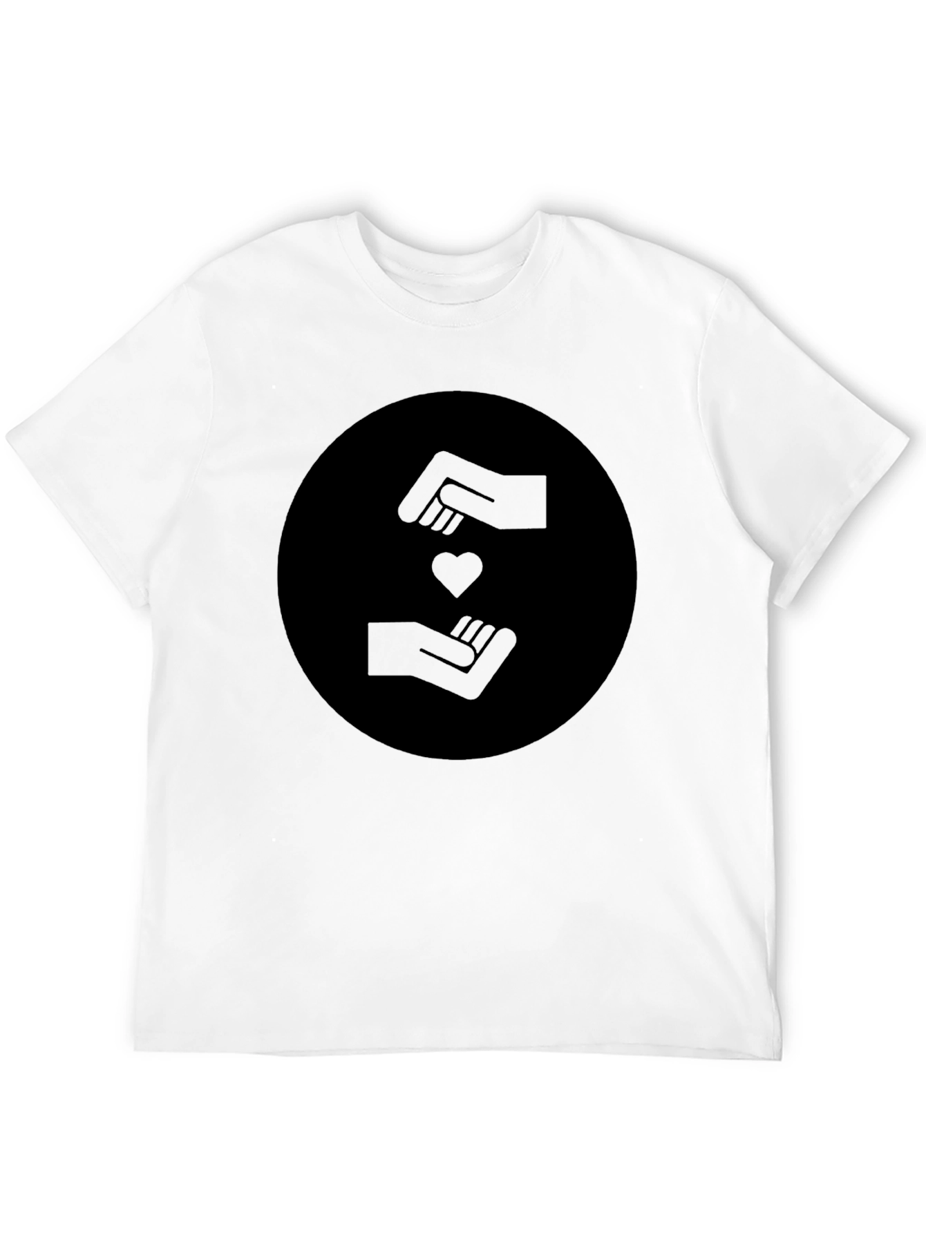 Heart Hands Graphic Black T-Shirt