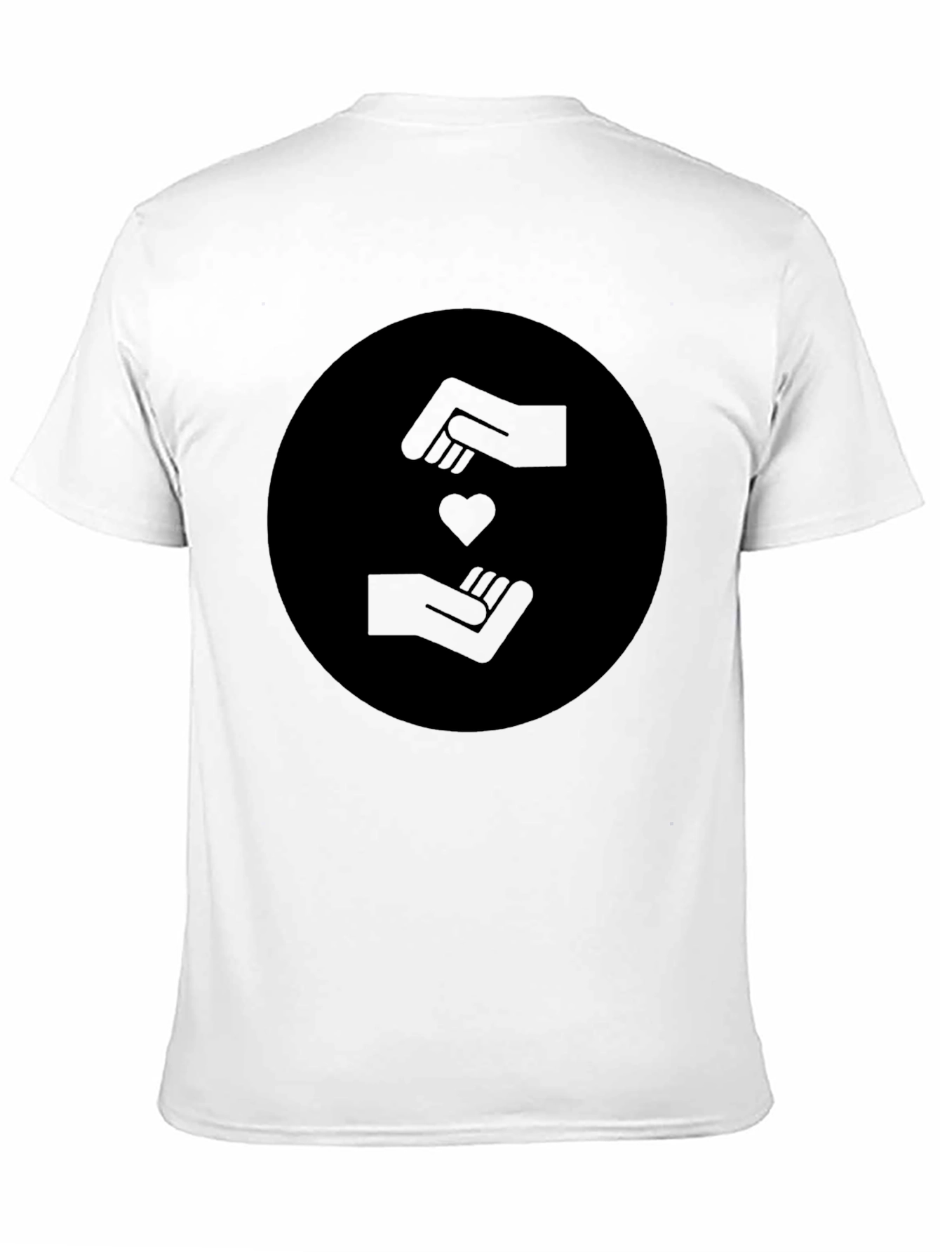 Heart Hands Graphic Black T-Shirt