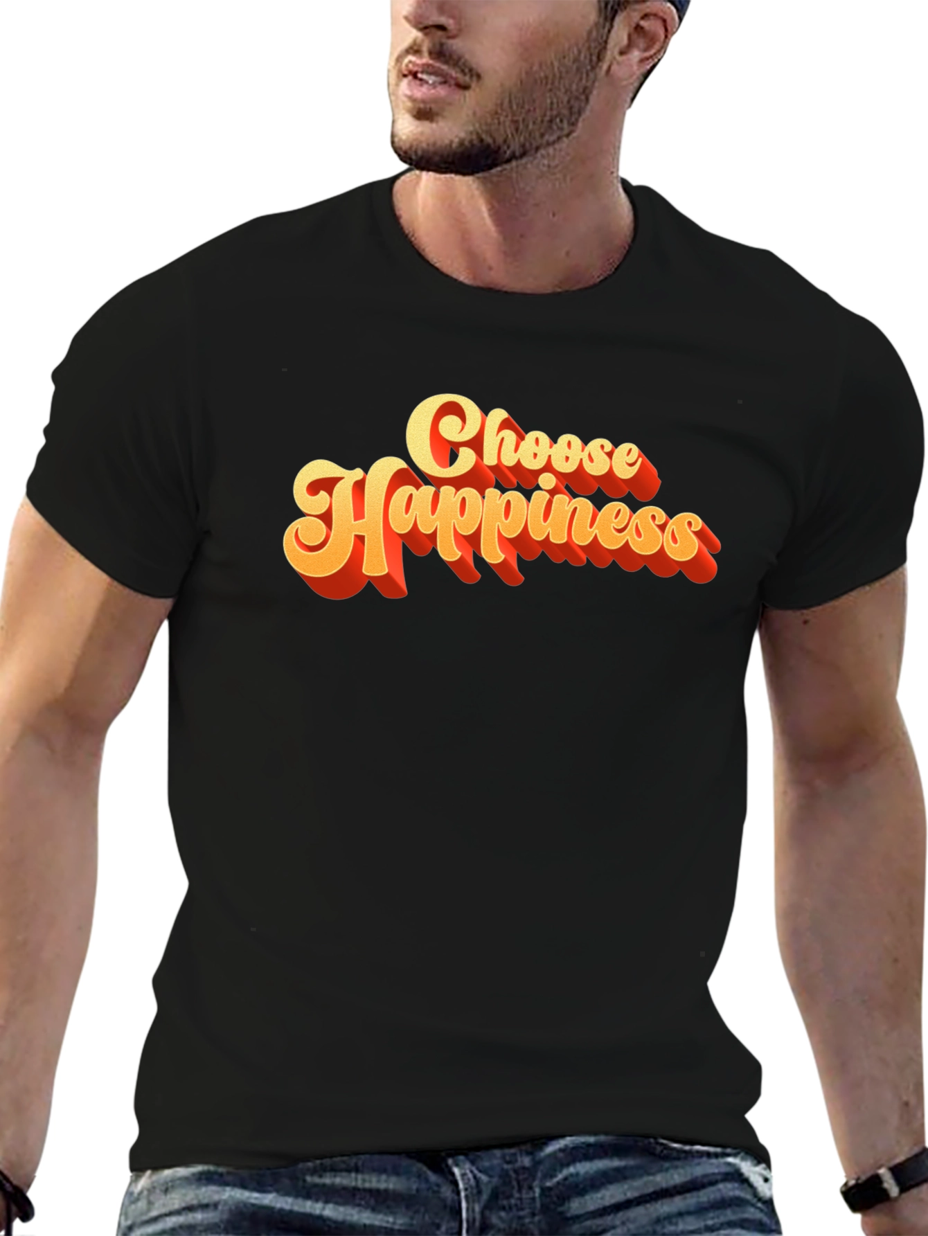 Choose Happiness T-Shirt - Retro Style