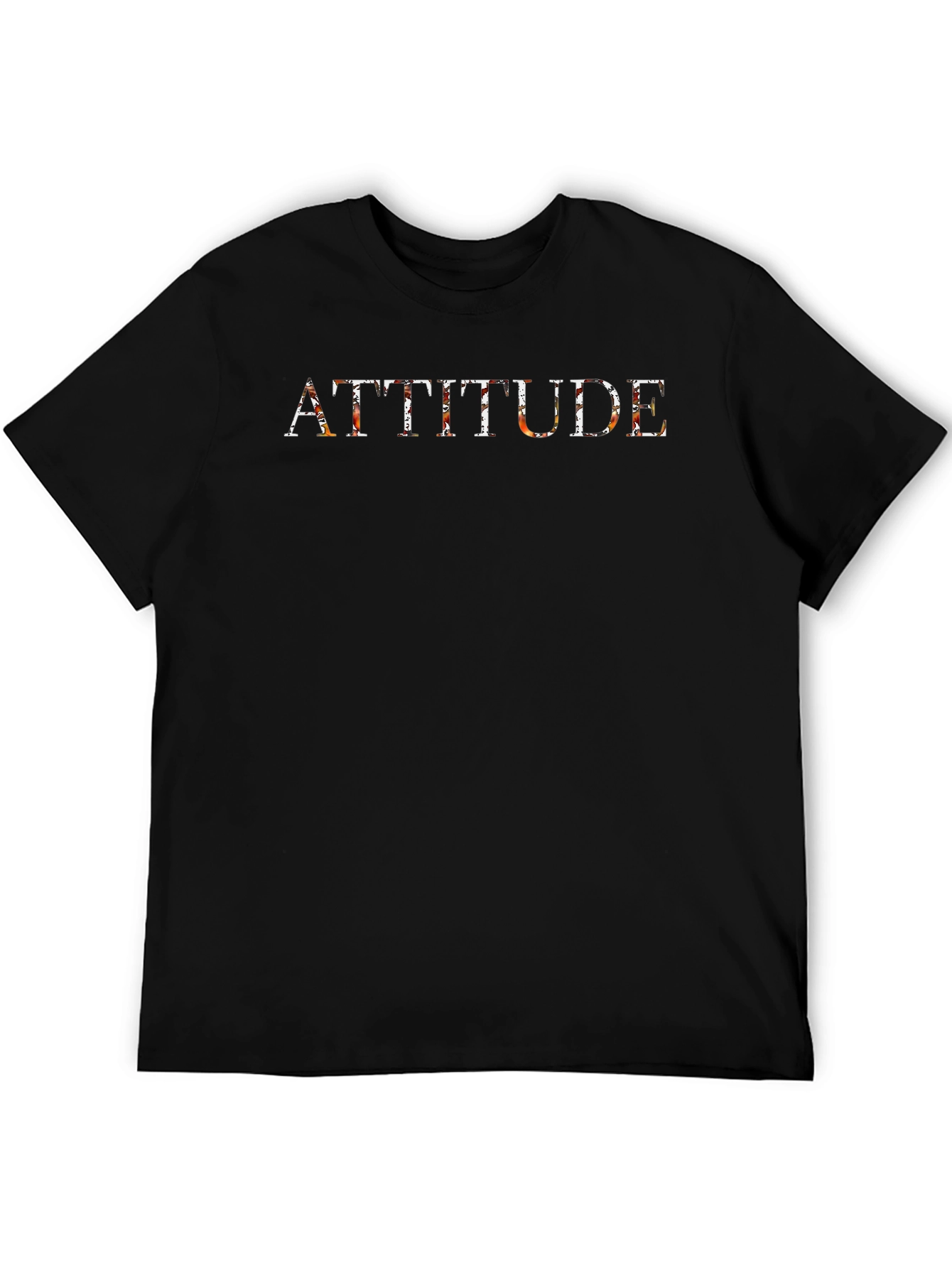 Attitude Graphic Tee - Stylish Mens Black T-Shirt