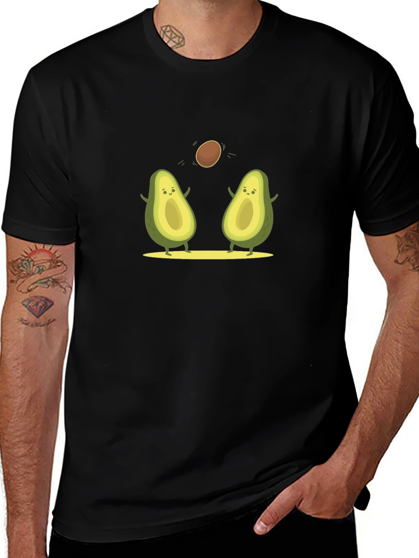 Avocado Friends T-Shirt - Playful Fruit Graphic Tee