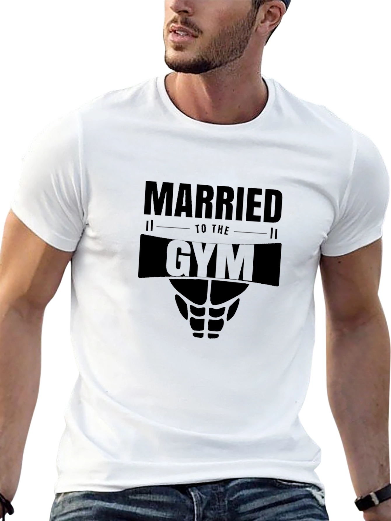 Married To The Gym Black Graphic T-Shirt