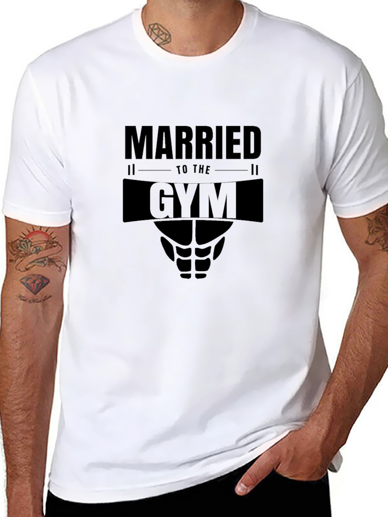 Married To The Gym Black Graphic T-Shirt