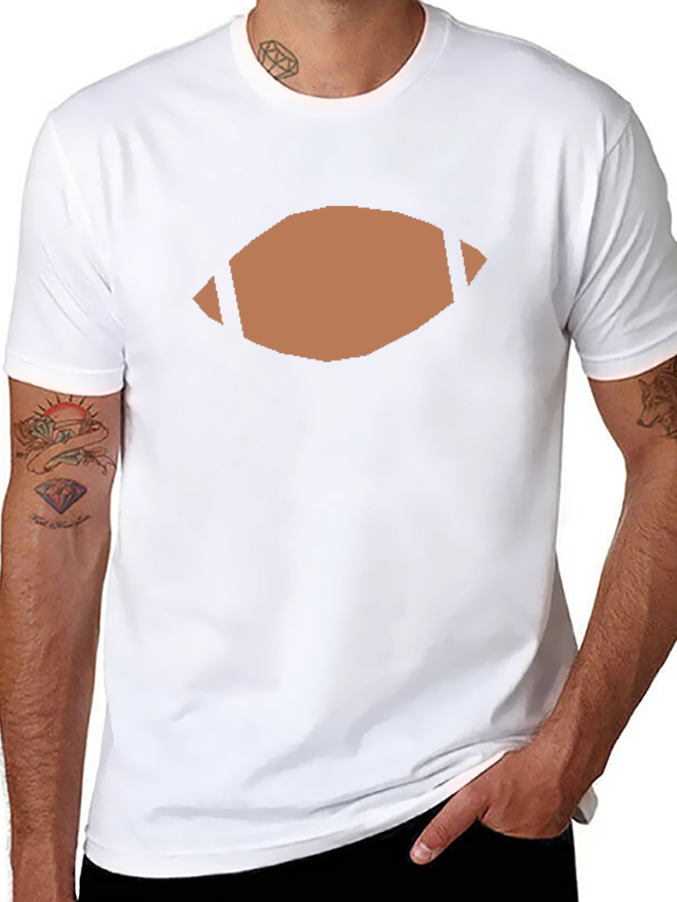 Football Graphic Tee - Casual Black T-Shirt