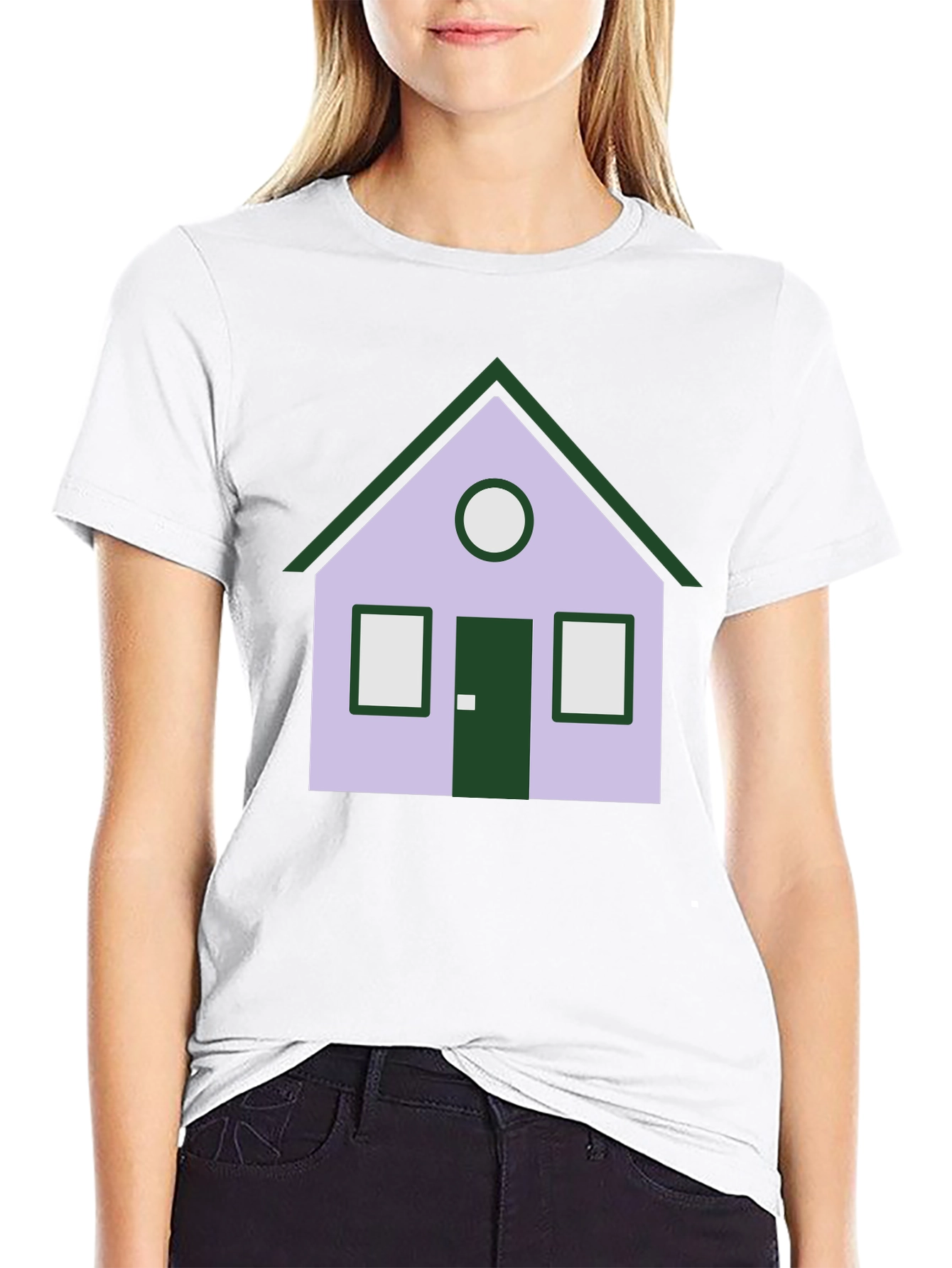 House Graphic Tee - Unique Design Black