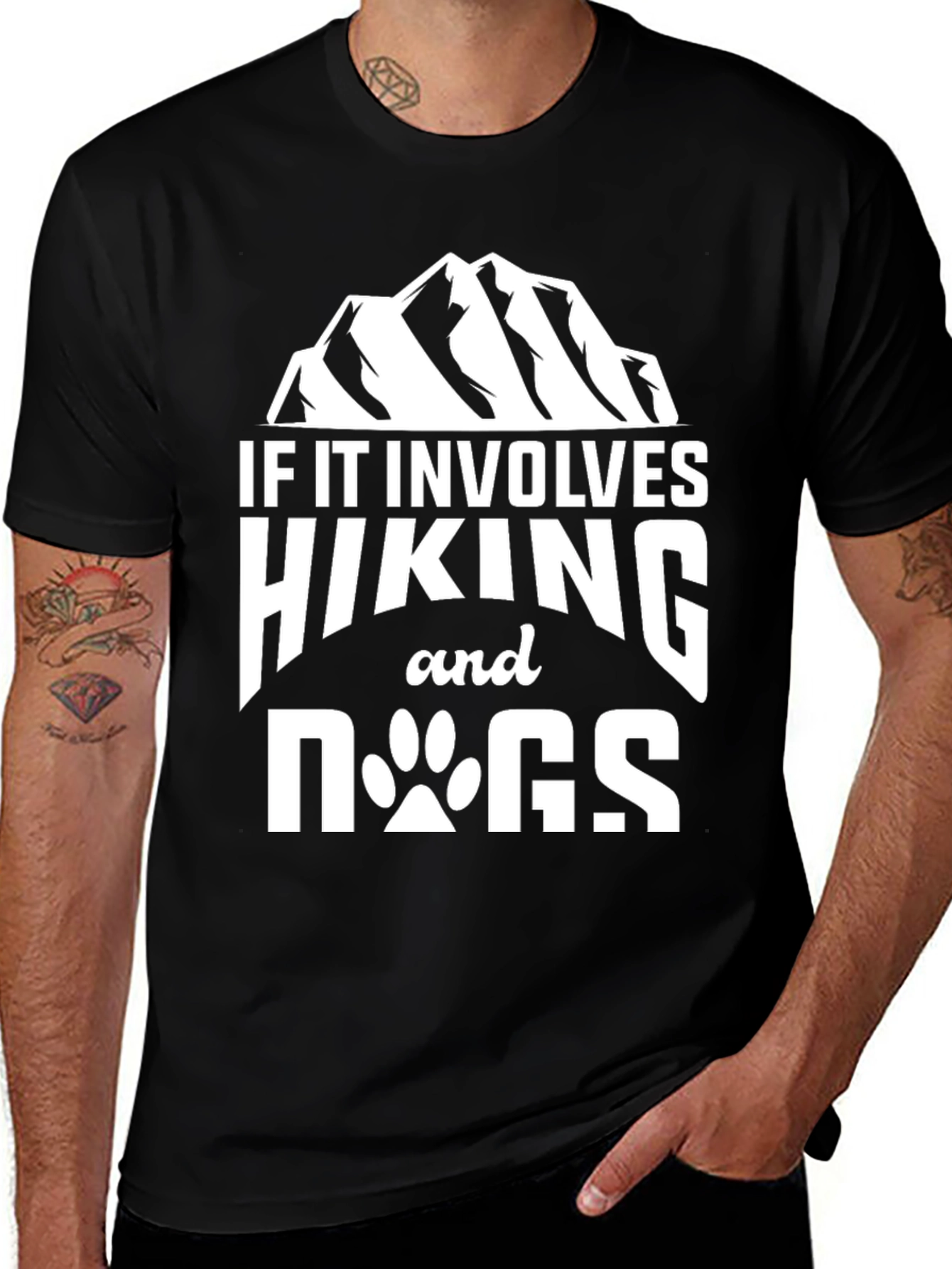Hiking and Dogs Graphic T-Shirt