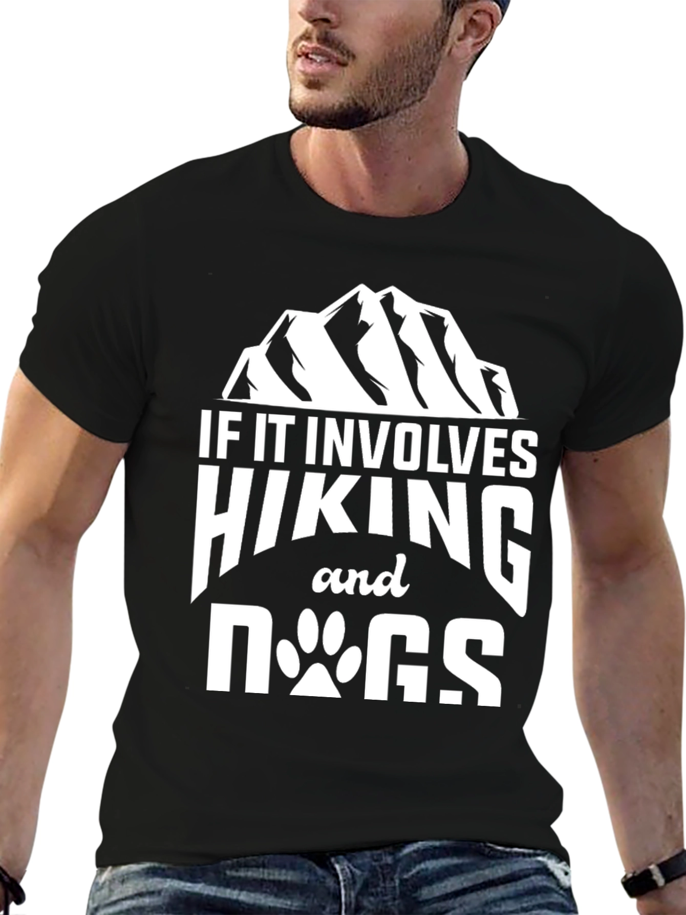 Hiking and Dogs Graphic T-Shirt