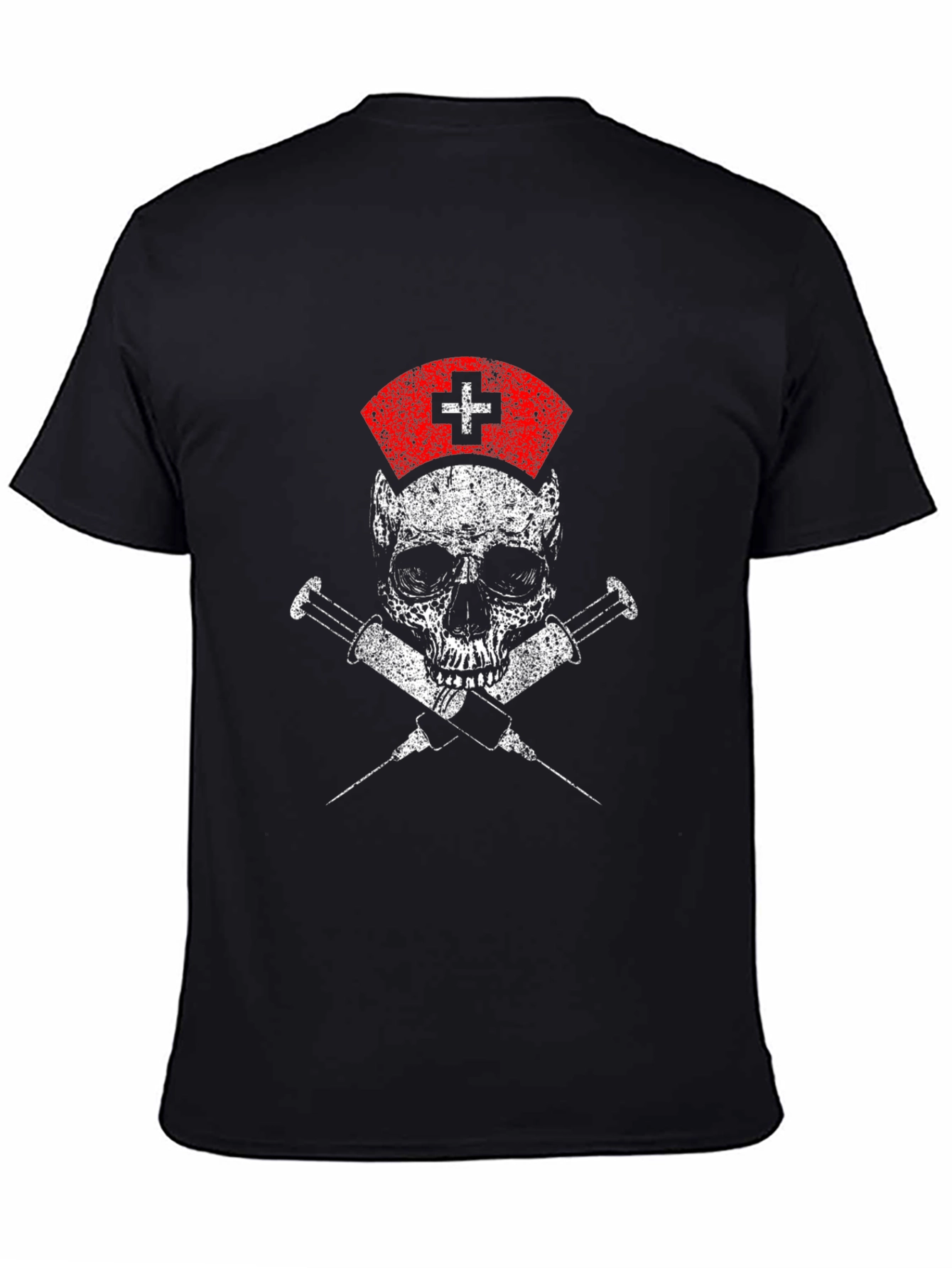 Skull Nurse Graphic T-Shirt
