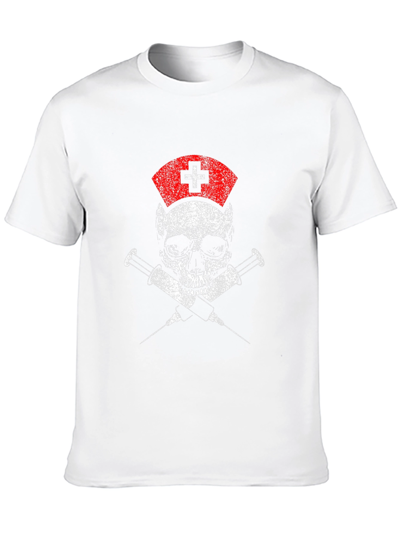Skull Nurse Graphic T-Shirt