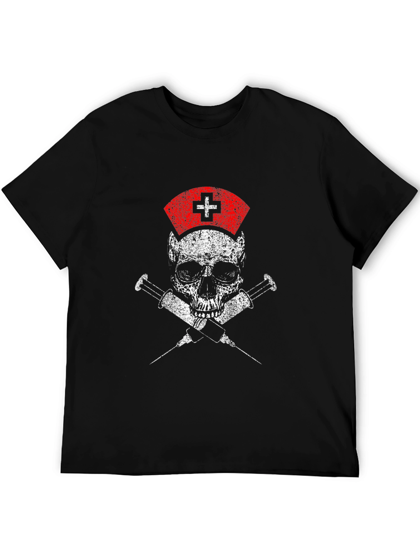 Skull Nurse Graphic T-Shirt