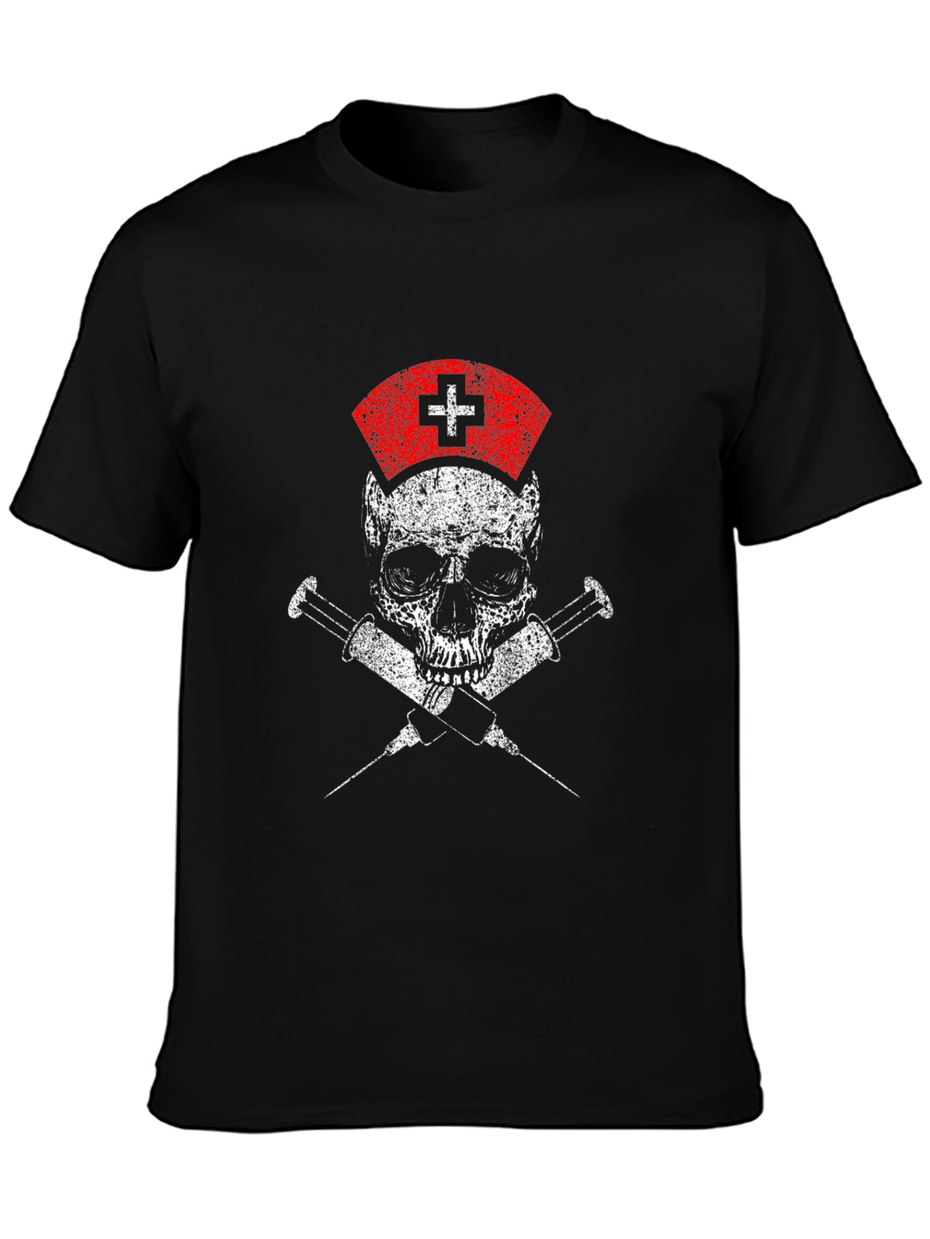 Skull Nurse Graphic T-Shirt