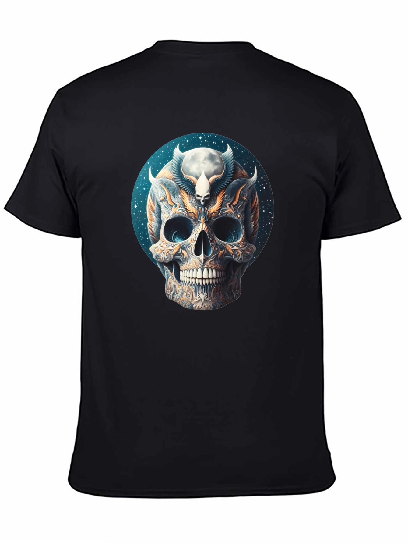 Skull Graphic Tee - Dark Mystical Design