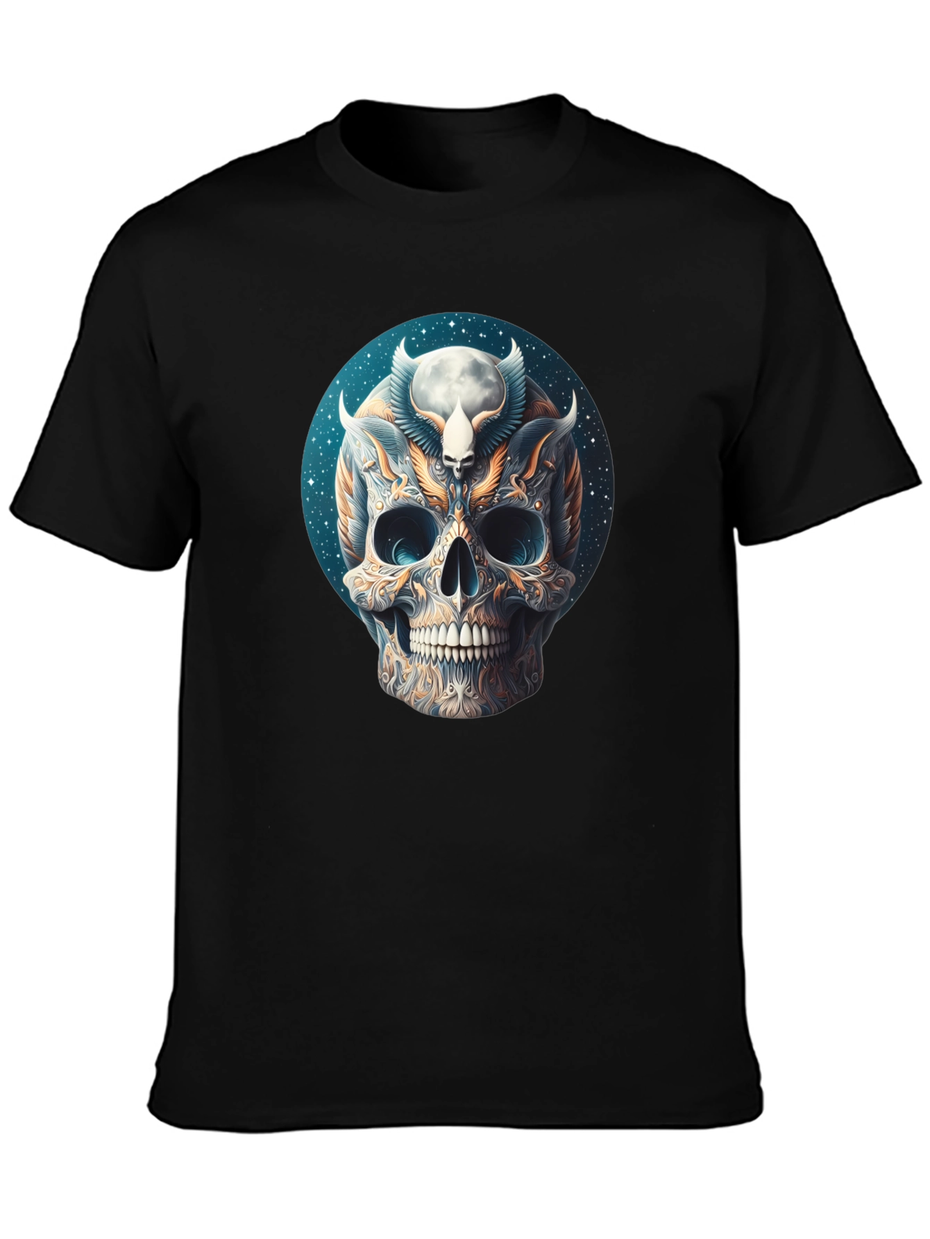 Skull Graphic Tee - Dark Mystical Design