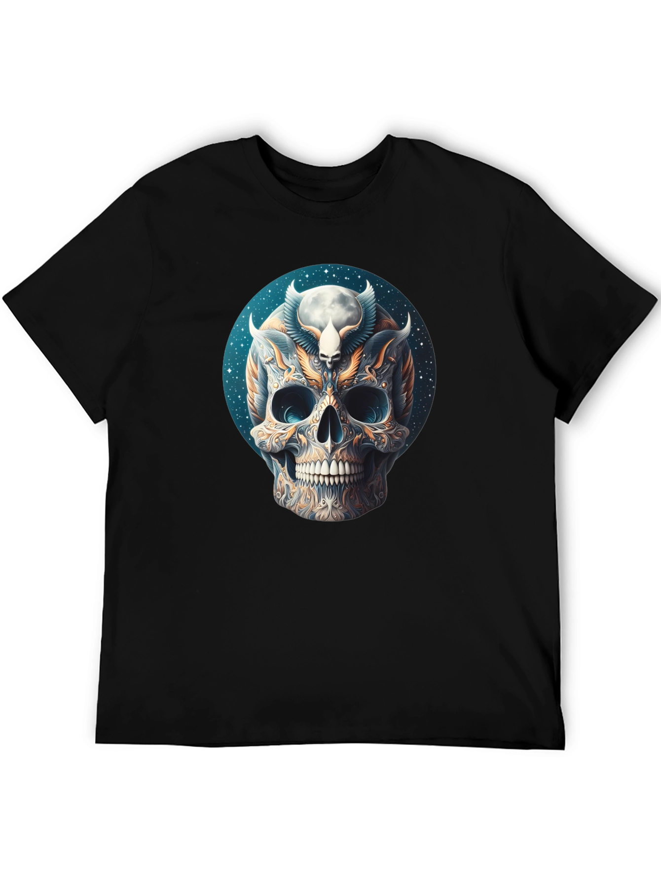 Skull Graphic Tee - Dark Mystical Design