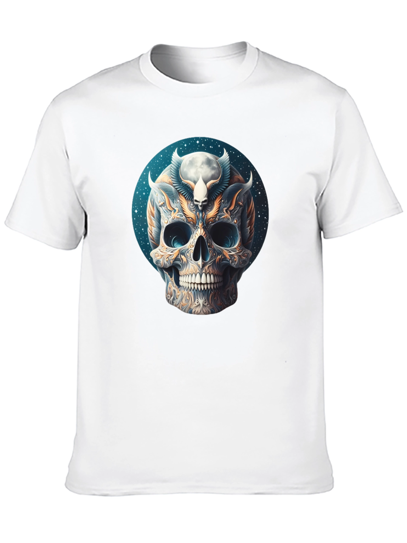 Skull Graphic Tee - Dark Mystical Design