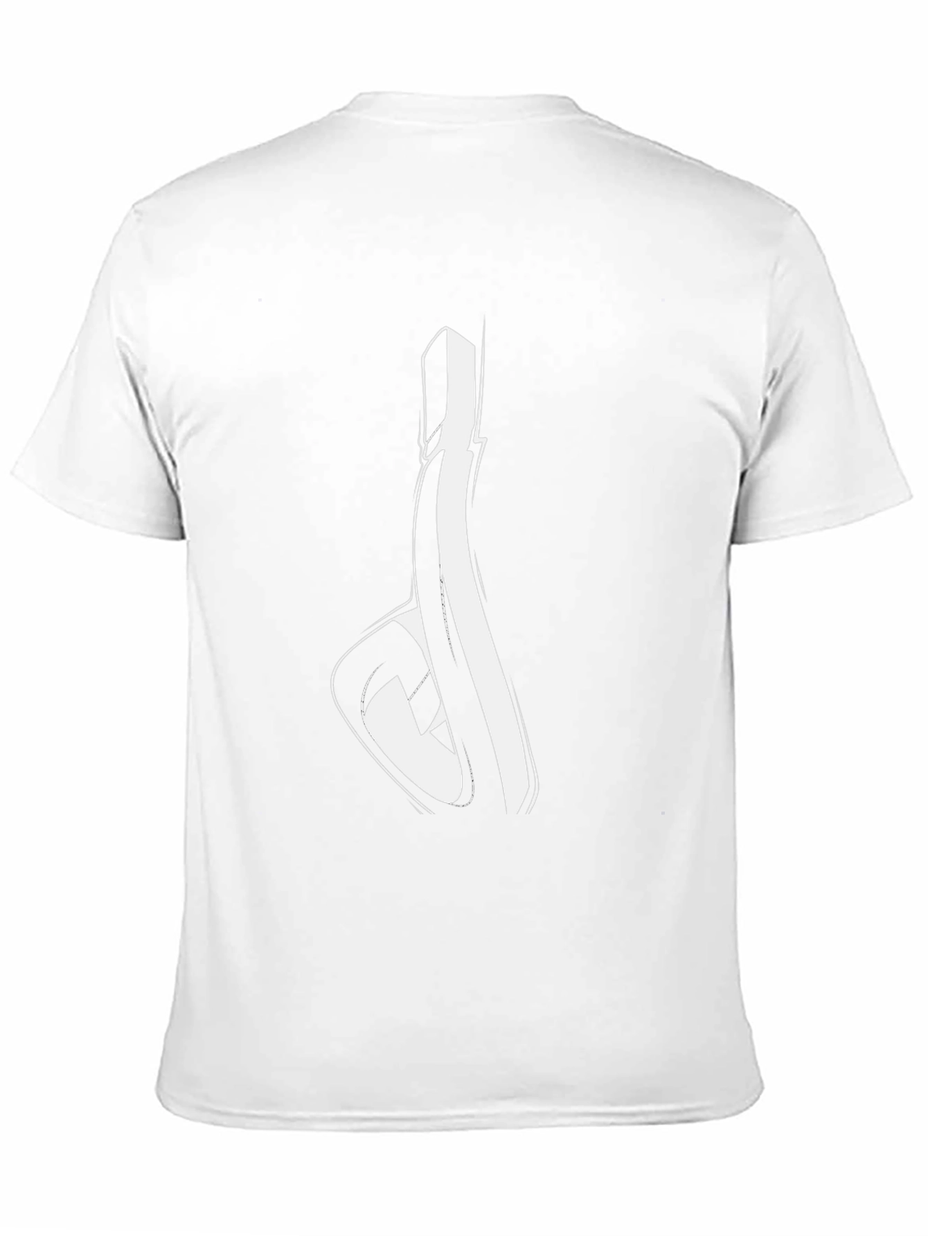 Abstract Line Art Graphic Black T-Shirt