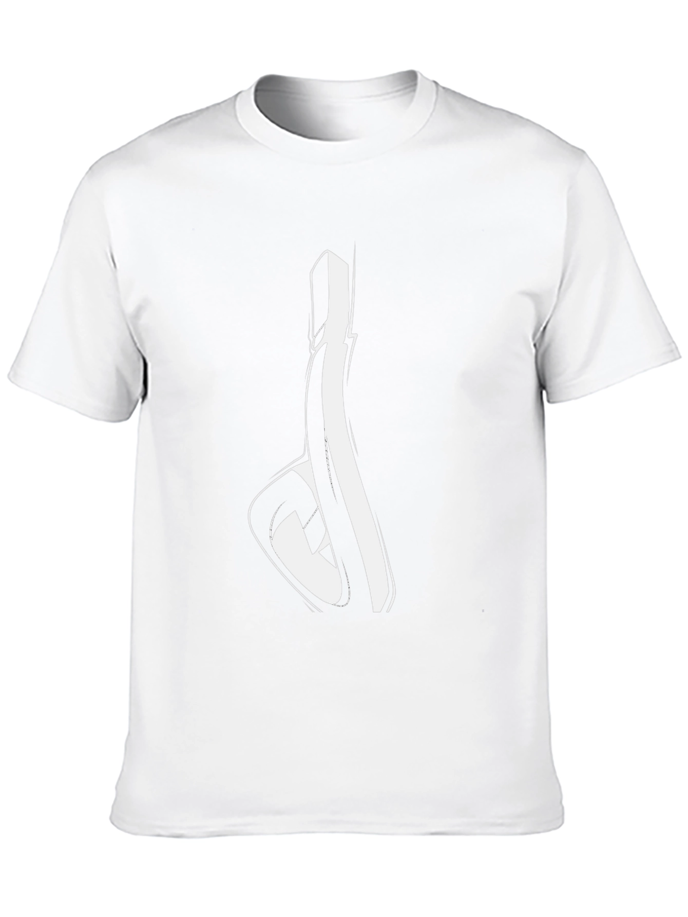 Abstract Line Art Graphic Black T-Shirt