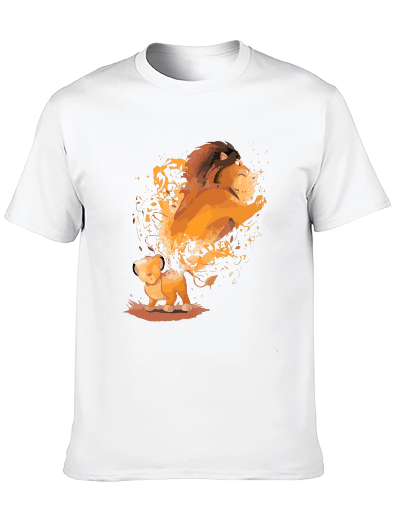 Lion King Simba and Mufasa Black T-Shirt