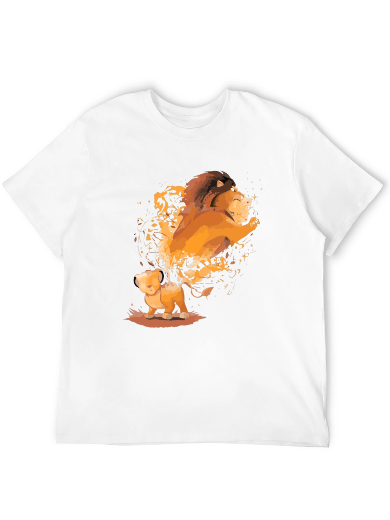 Lion King Simba and Mufasa Black T-Shirt