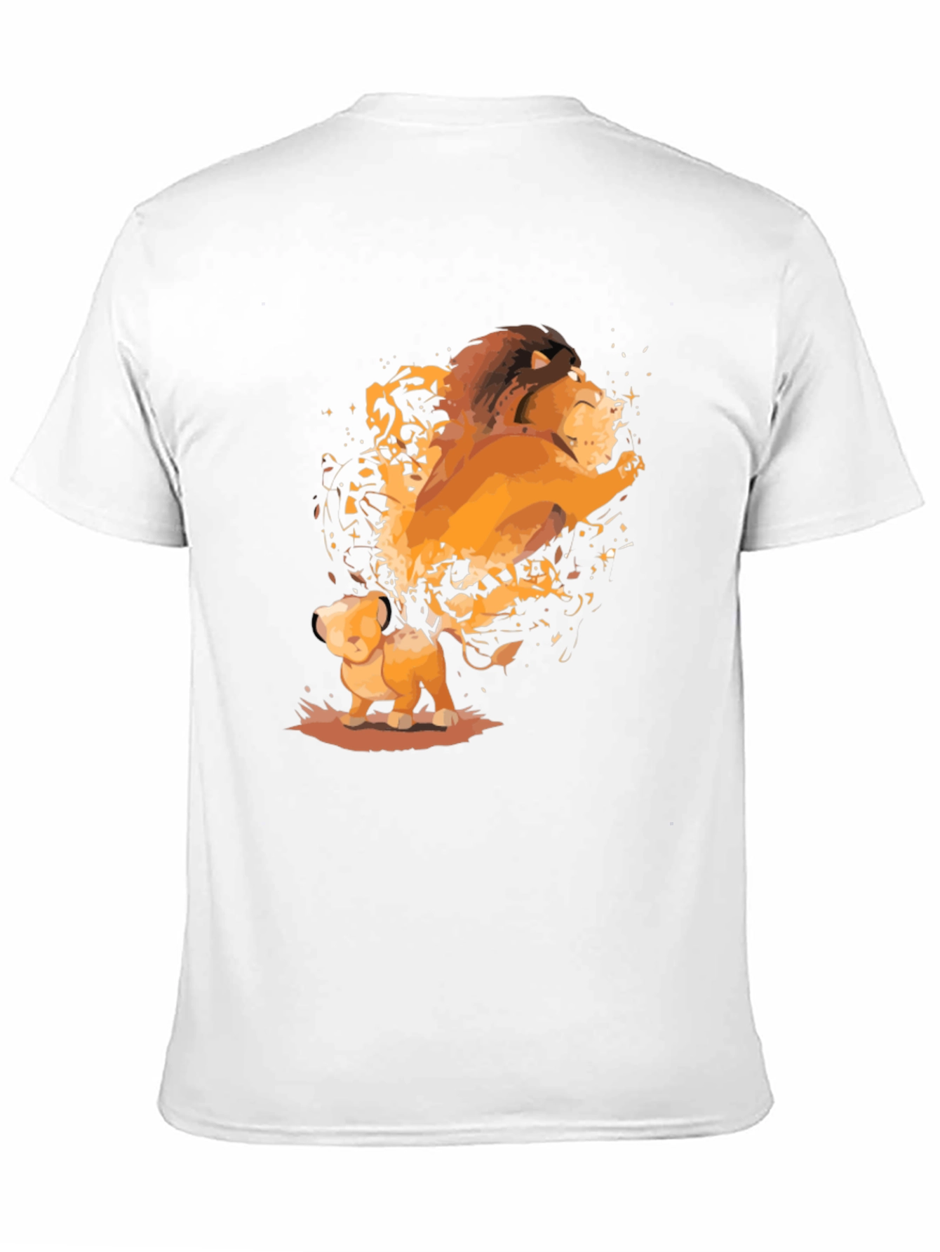 Lion King Simba and Mufasa Black T-Shirt