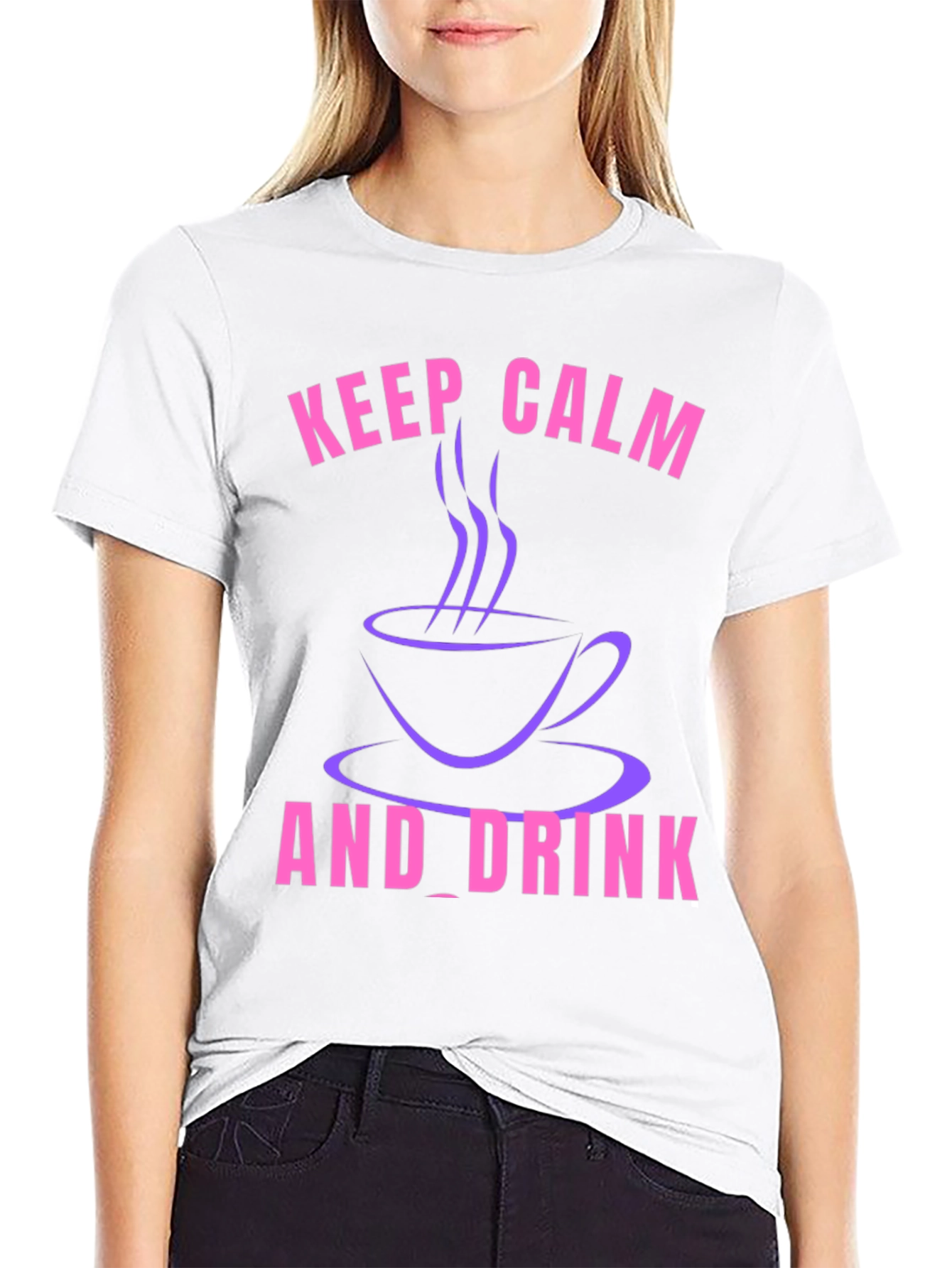 Keep Calm and Drink T-Shirt - Coffee Lover Tee
