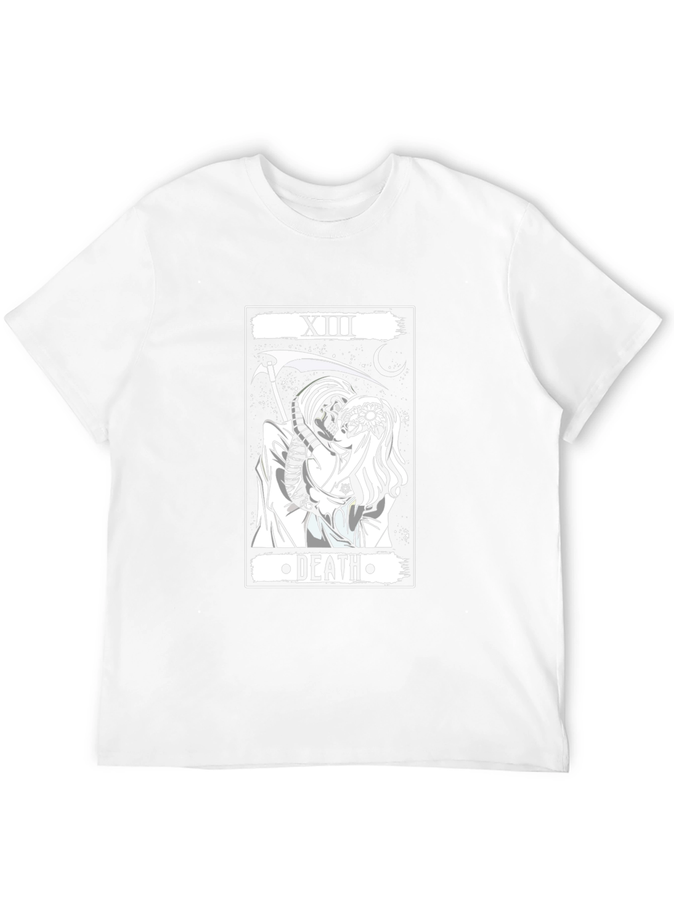 XIII Death Tarot Card Graphic Print Black T-Shirt