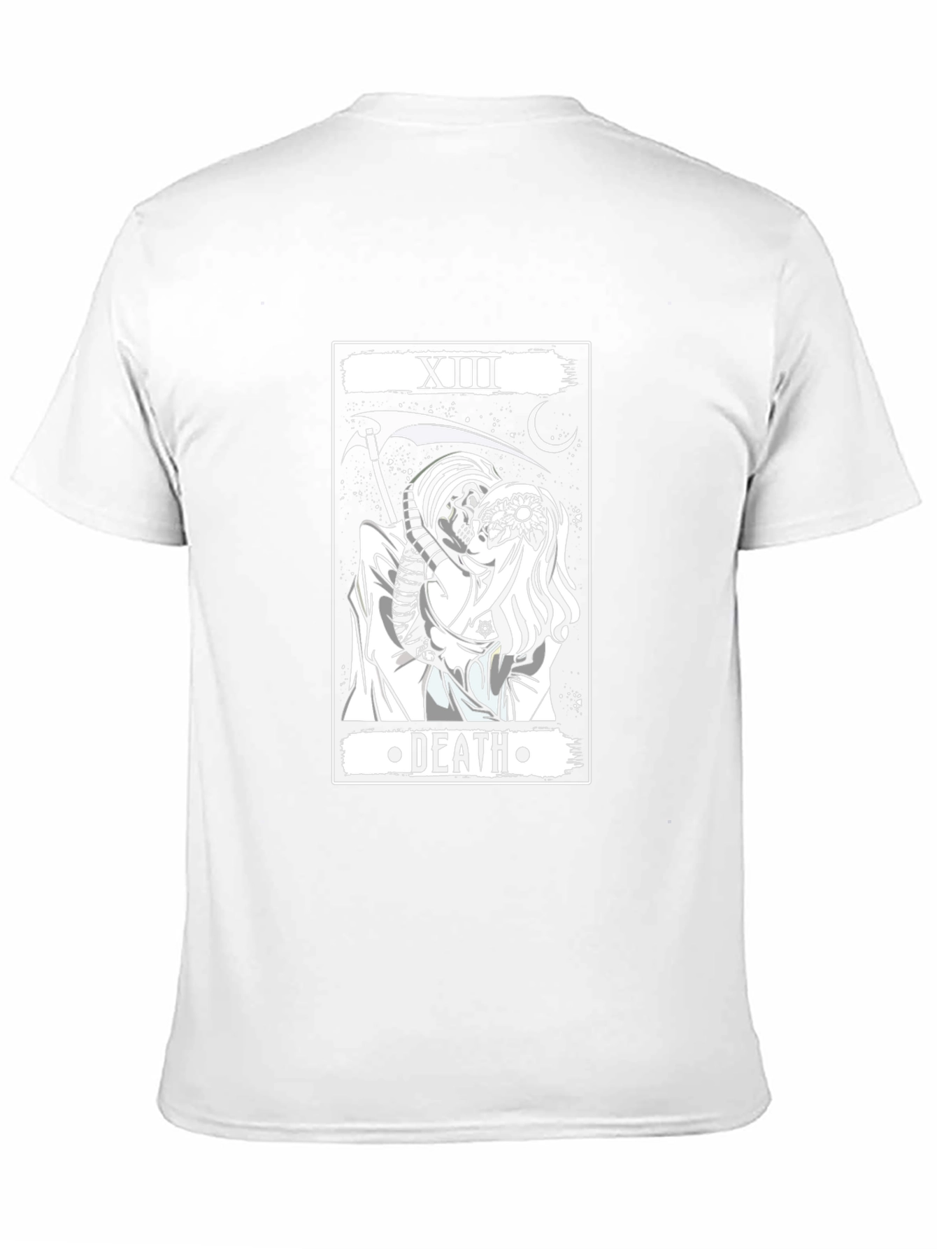 XIII Death Tarot Card Graphic Print Black T-Shirt