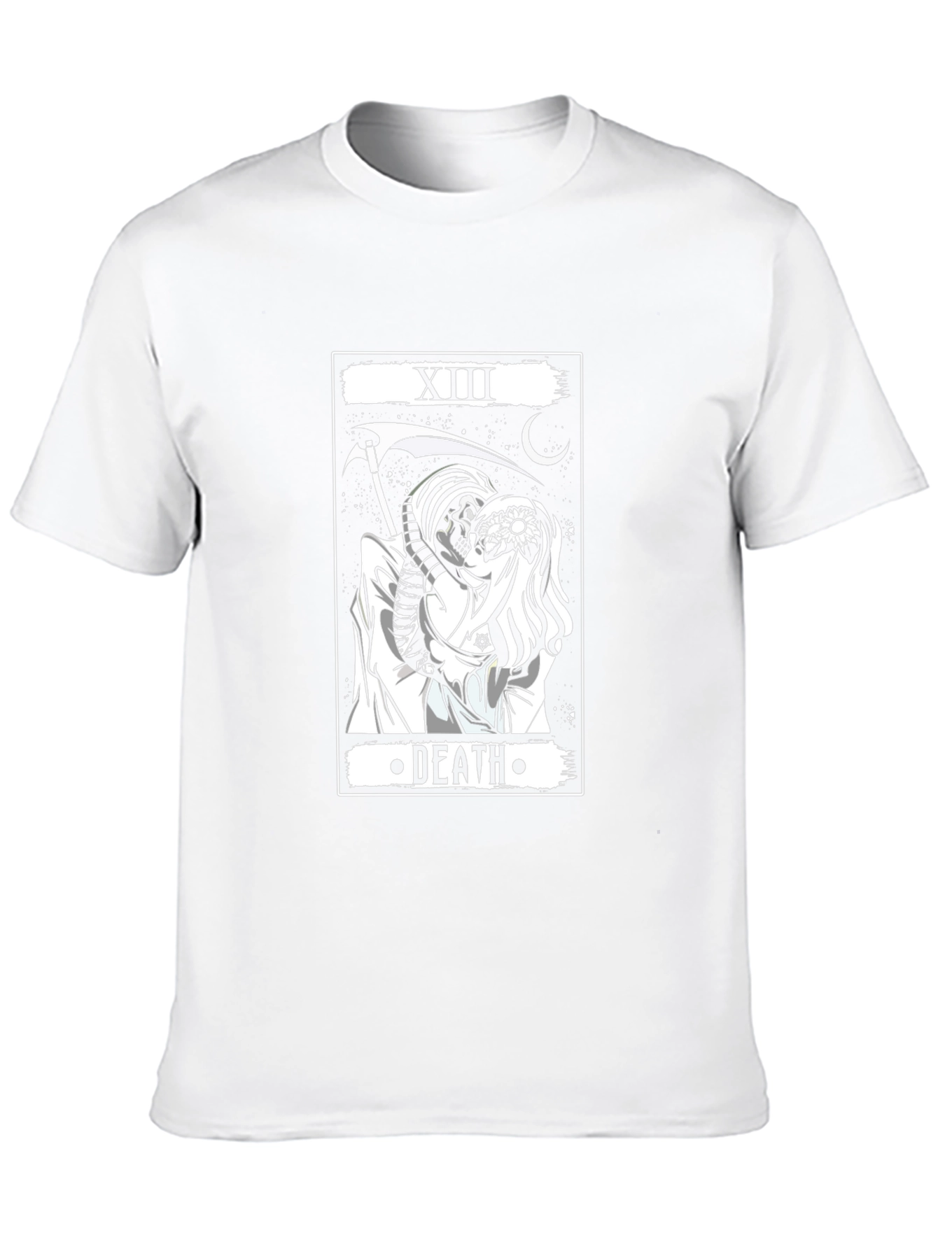 XIII Death Tarot Card Graphic Print Black T-Shirt