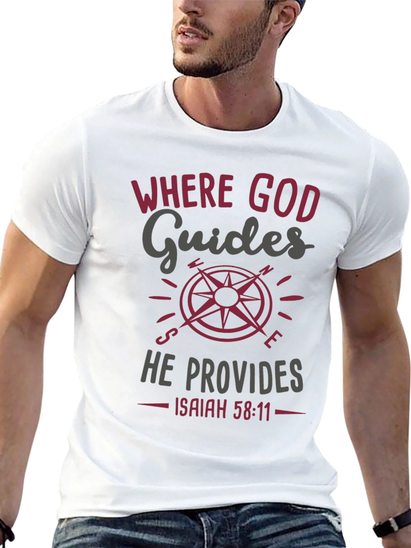 Where God Guides Christian T-Shirt