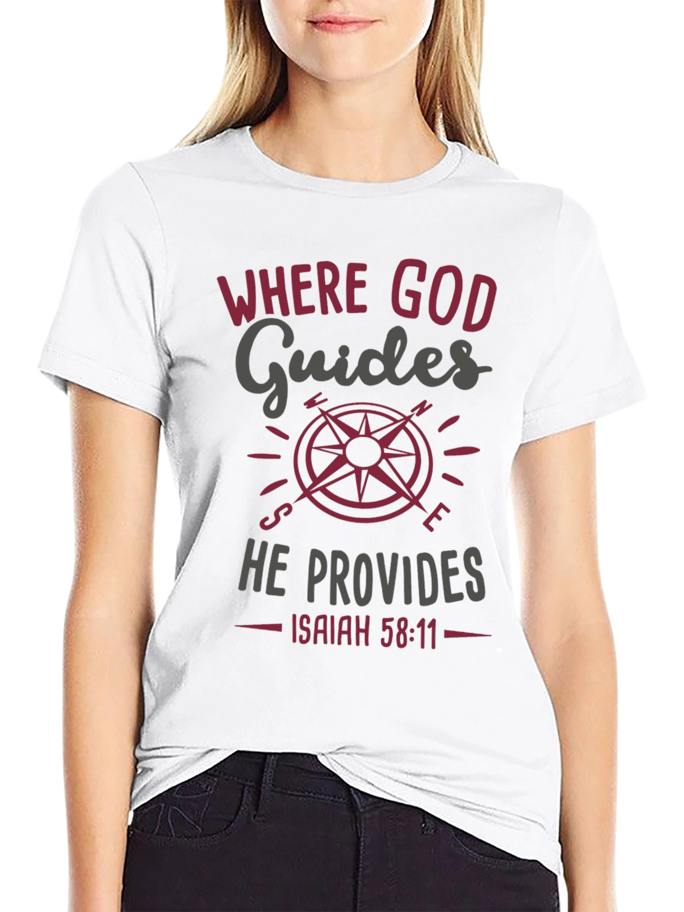 Where God Guides Christian T-Shirt