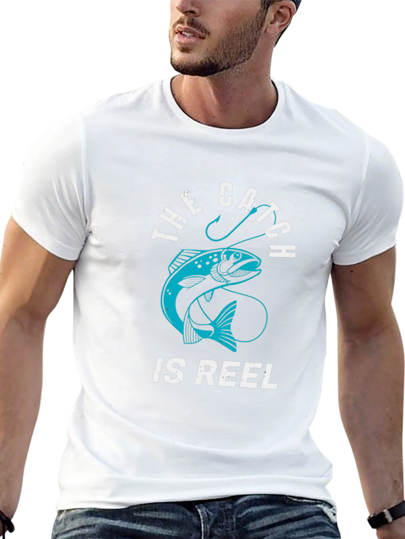 Fishing T-Shirt: The Catch Is Reel - Black