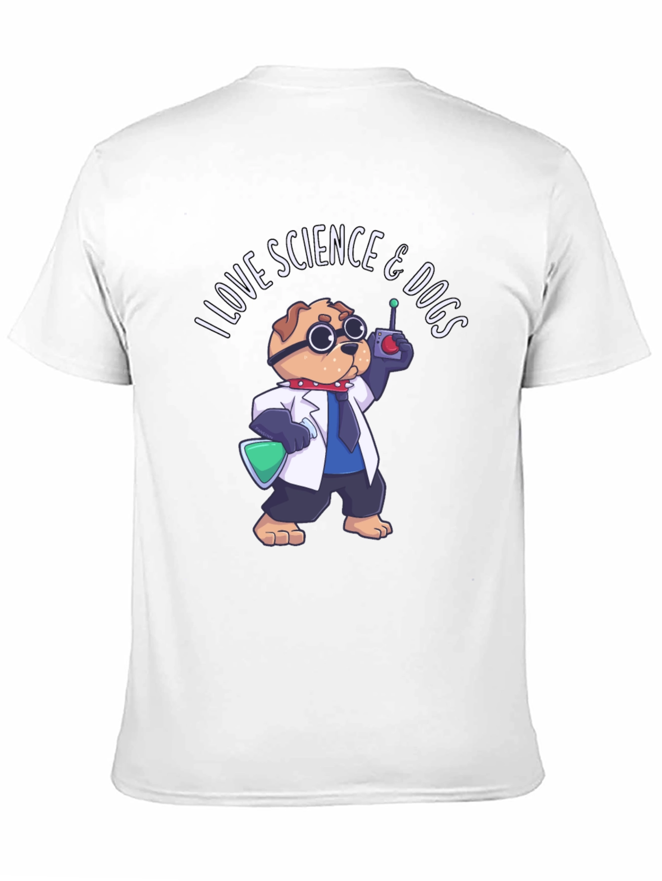 Science & Dogs T-Shirt - Black Cotton Tee