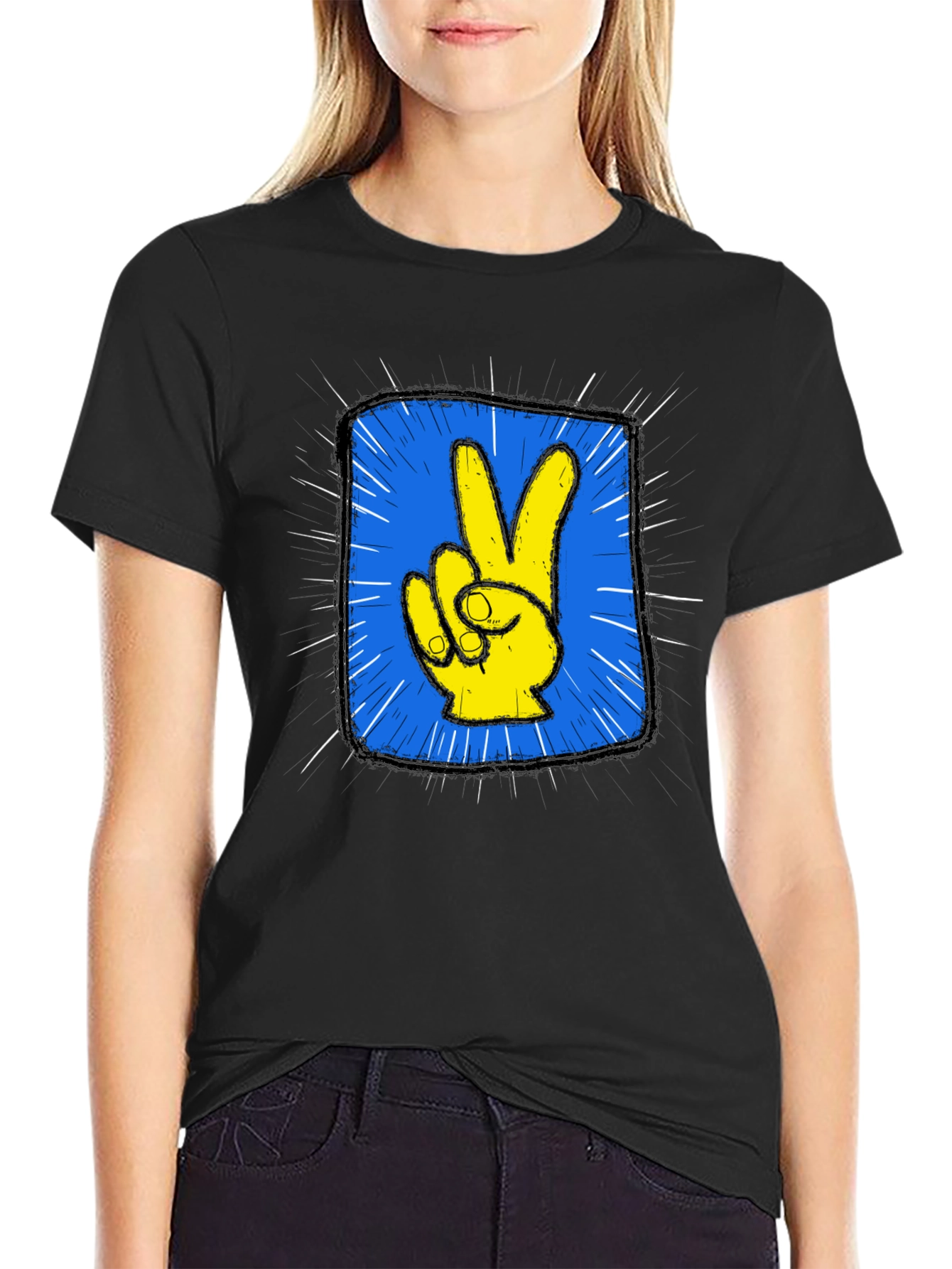 Peace Hand Graphic Tee - Stylish & Comfortable